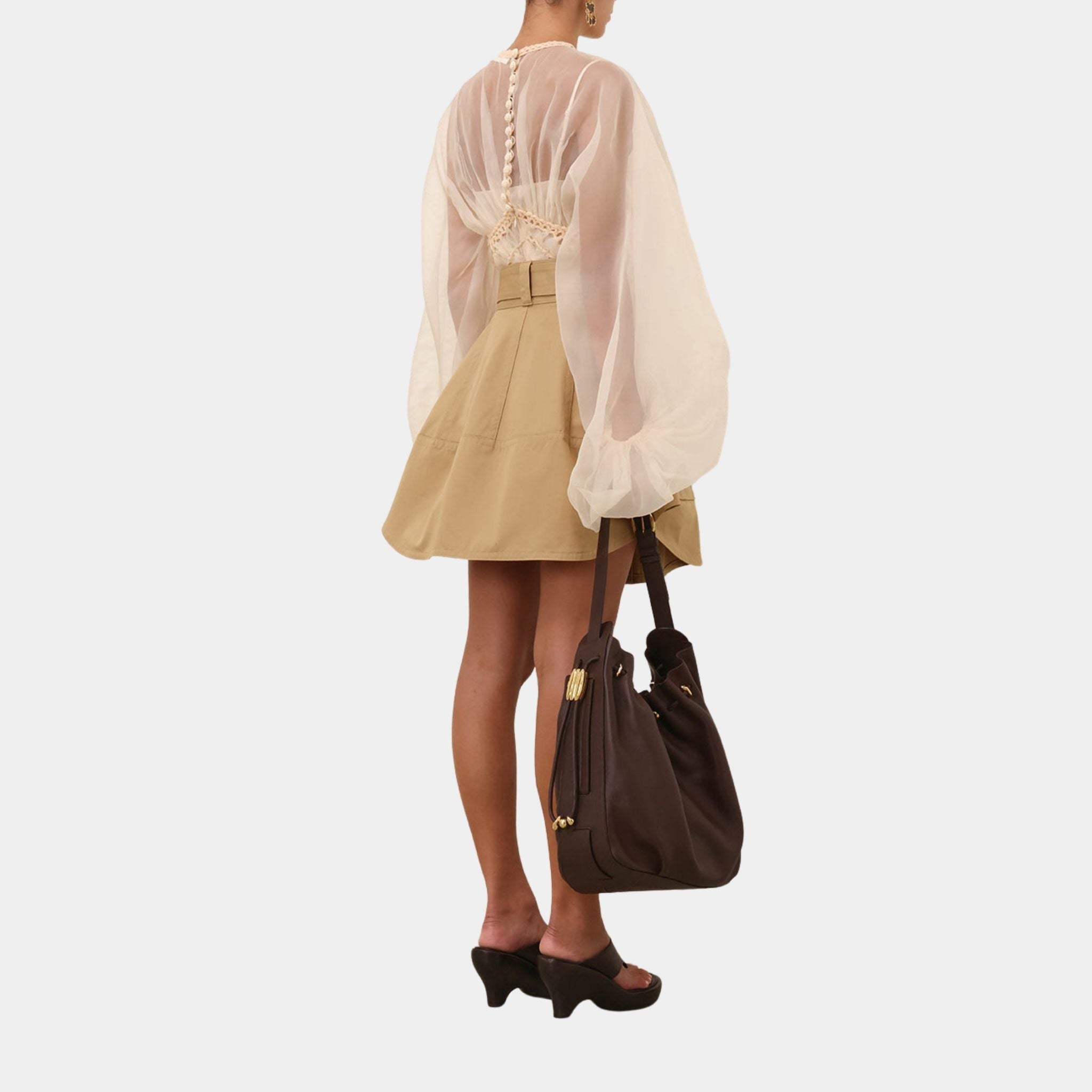 Zimmermann Illuminate Cargo Mini Skirt, Model, Back