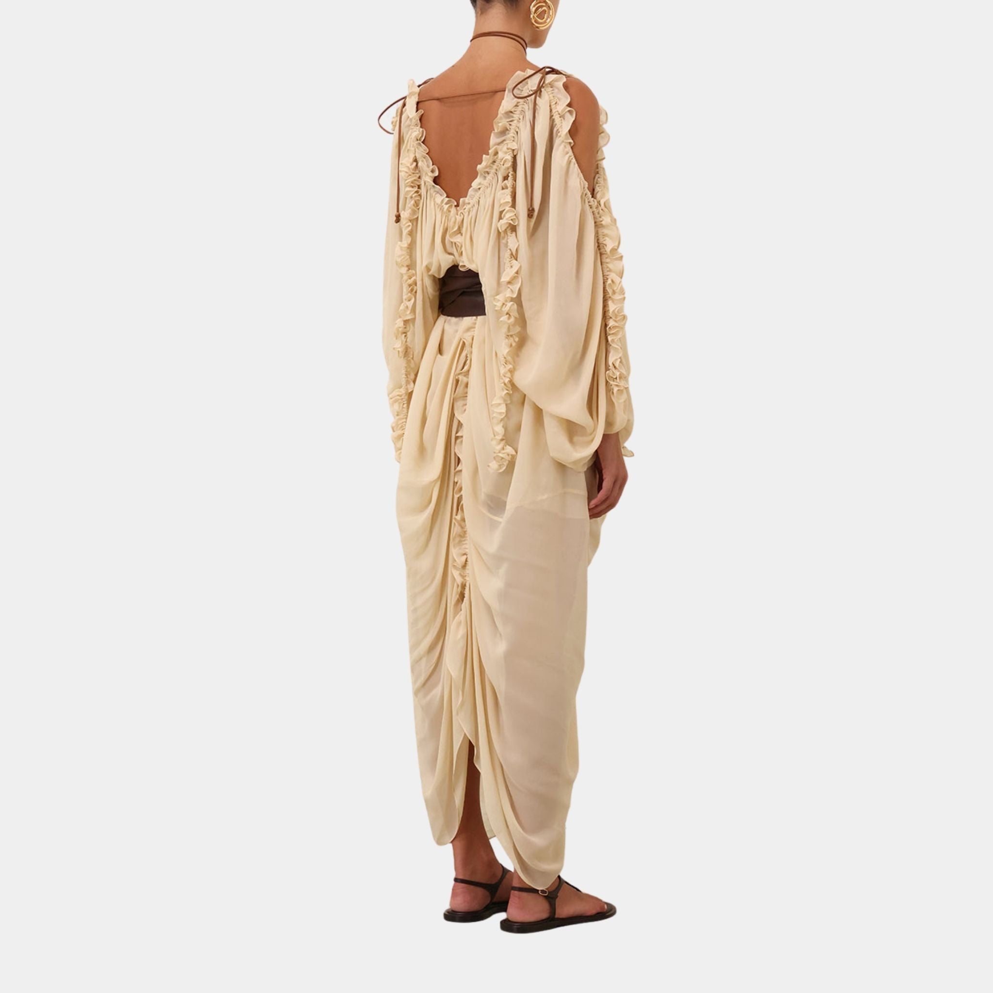 Zimmermann Illuminate Draped Dress, Model, Back