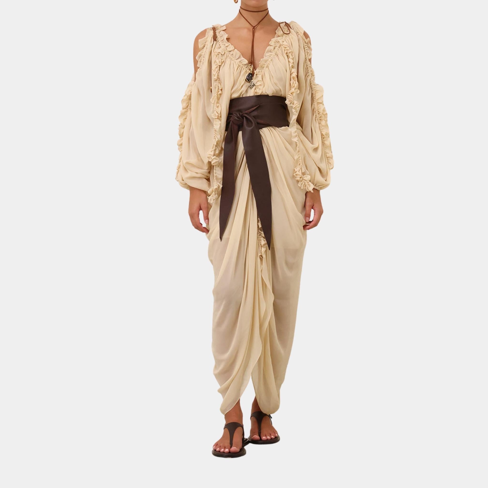 Zimmermann Illuminate Draped Dress, Model, Front