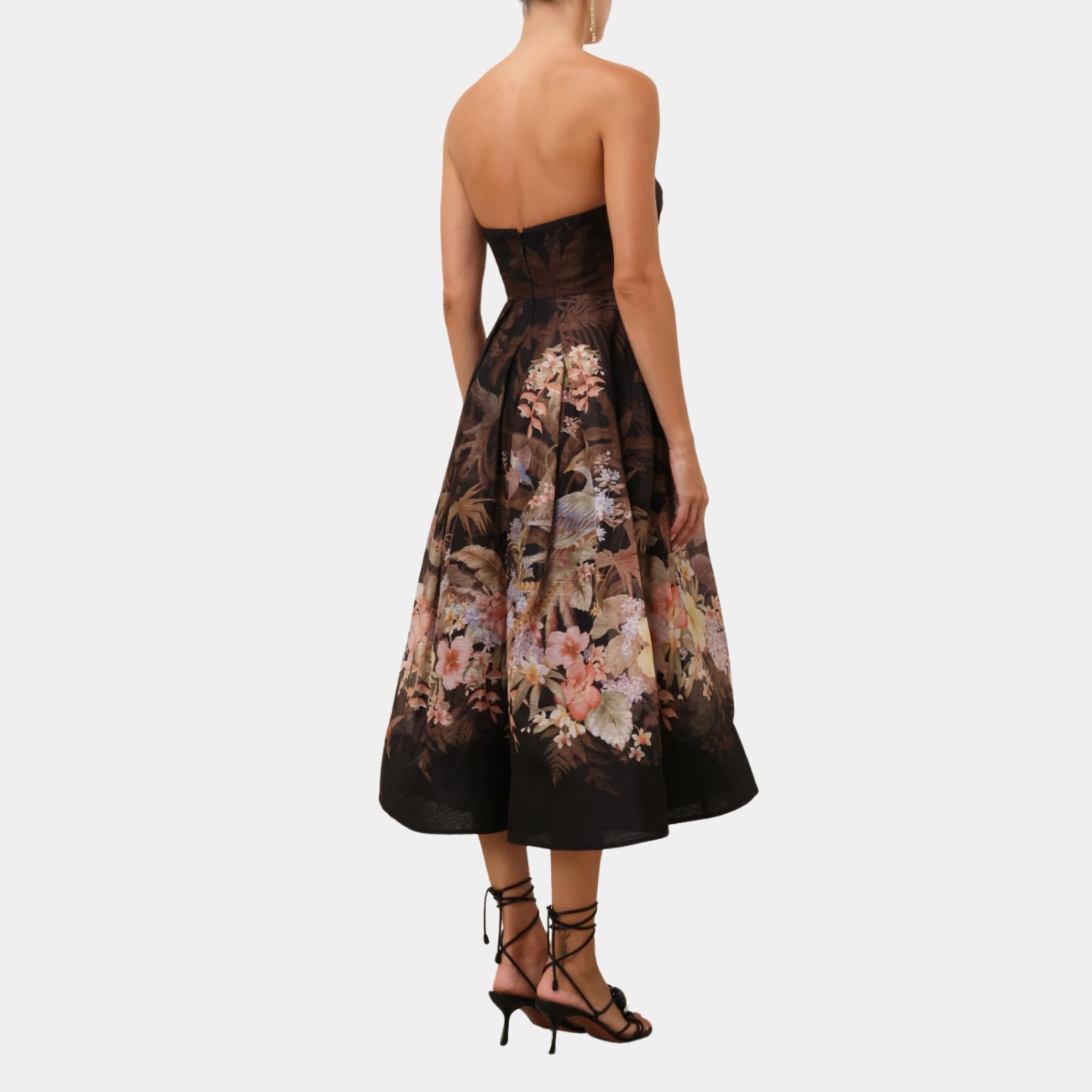 Zimmermann Illuminate Draped Midi Dress, Model, Back