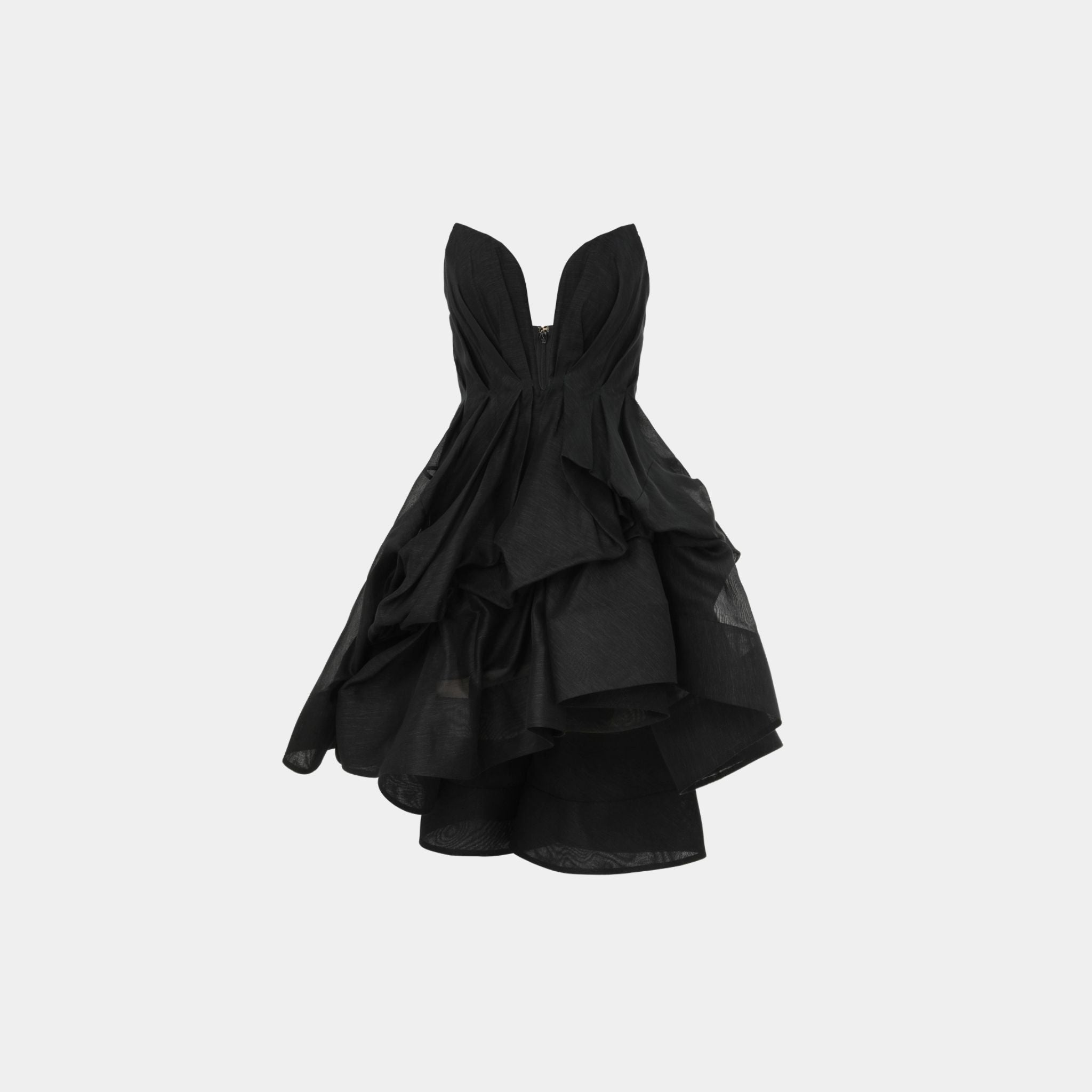 Zimmermann Illuminate Draped Mini Dress, Black, Front