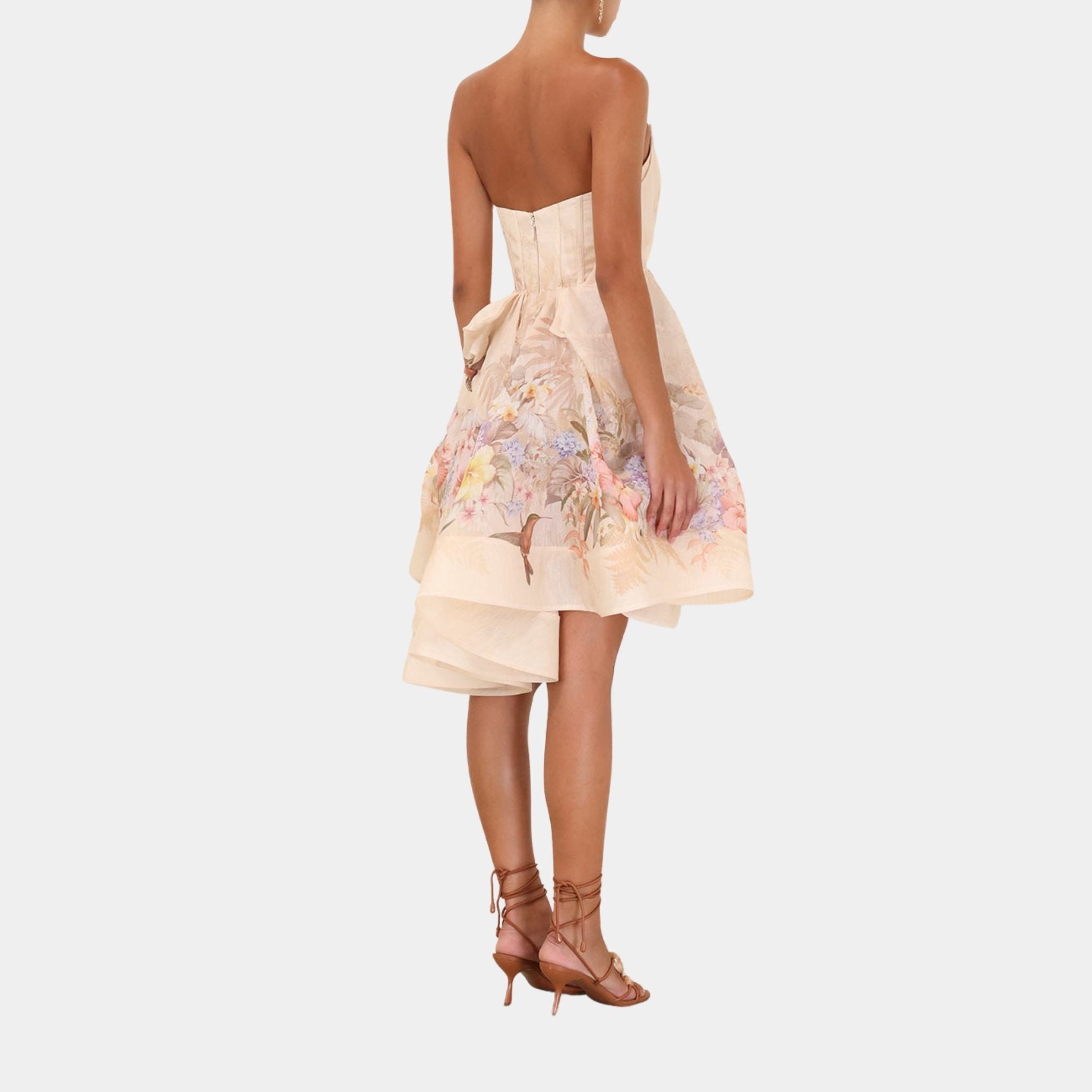 Zimmermann Illuminate Draped Mini Dress, Model, Front
