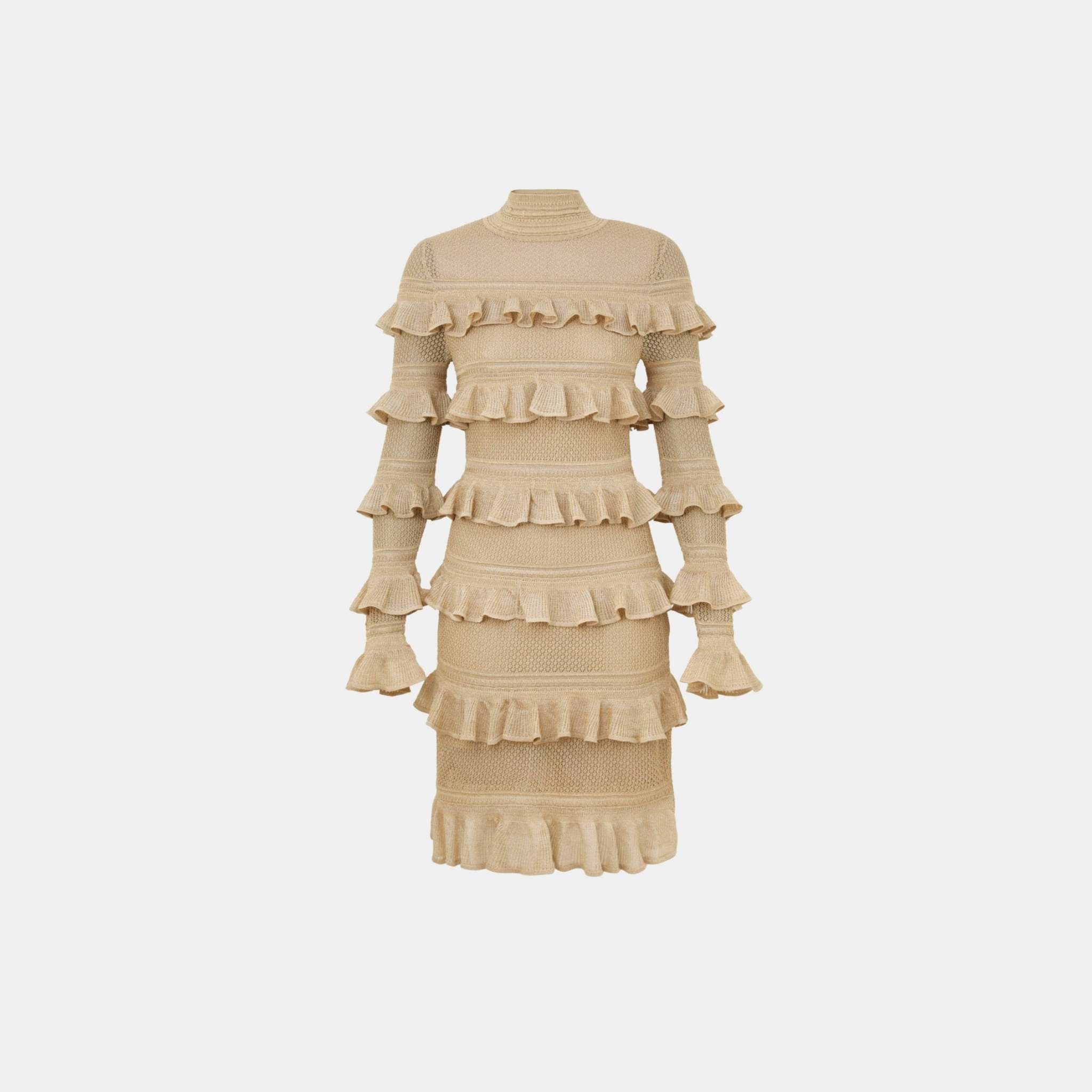 Zimmermann Illuminate Metallic Frill Mini, Front