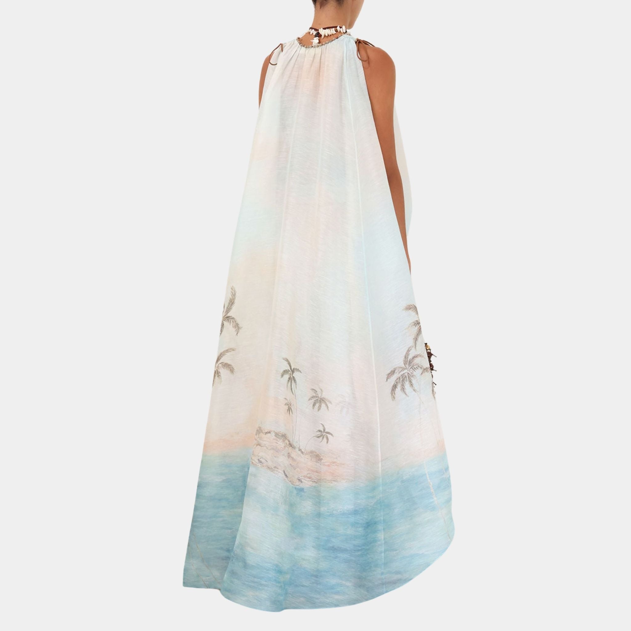 Zimmermann Illuminate Plunge Gown, Model, Back