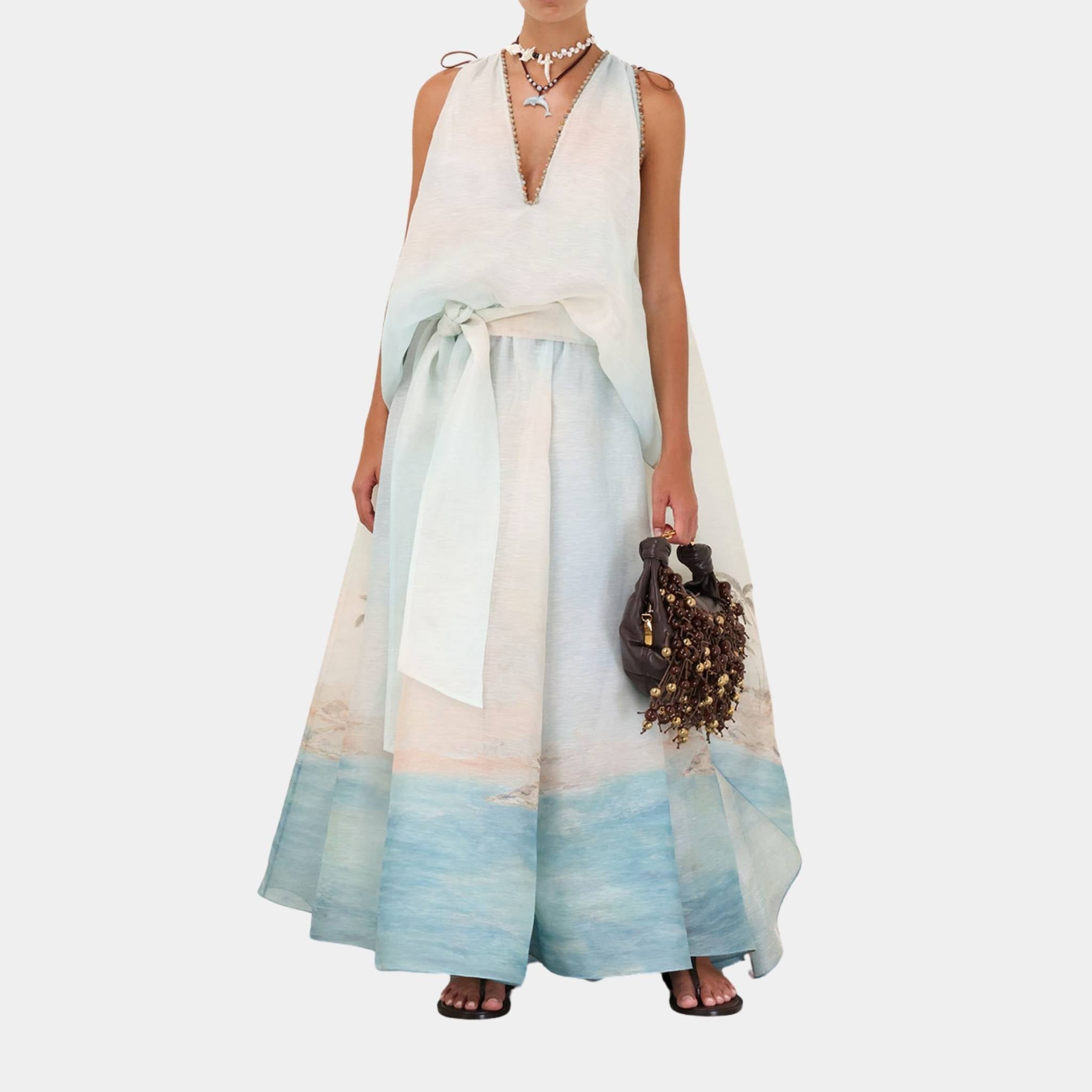Zimmermann Illuminate Plunge Gown, Model, Front