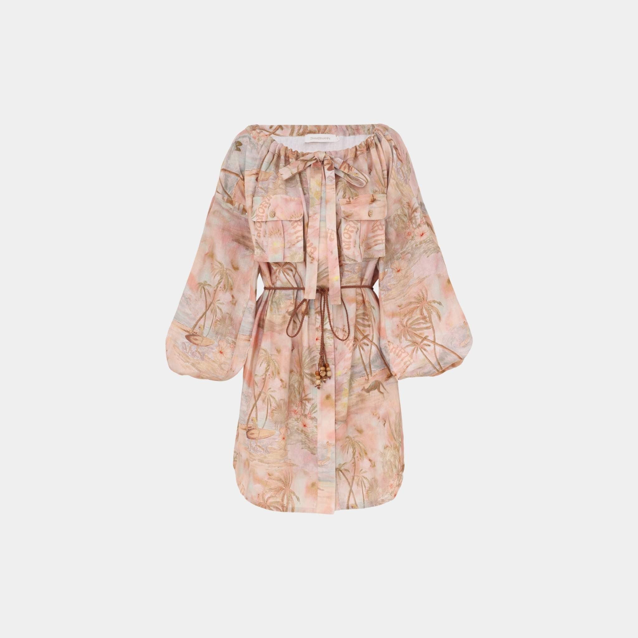 Zimmermann Illuminate Relaxed Mini Dress, Front