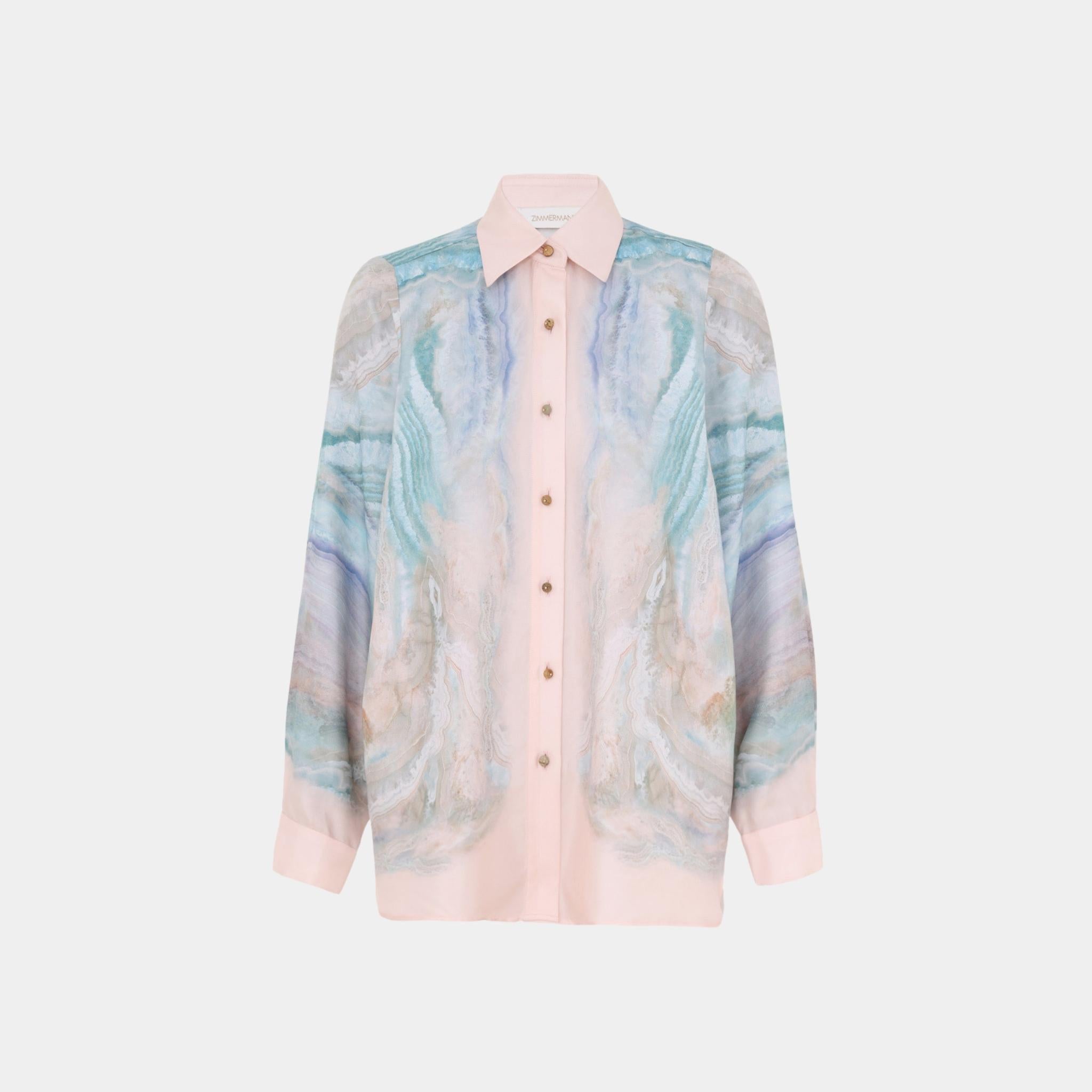 Zimmermann Illuminate Relaxed Shirt, Front