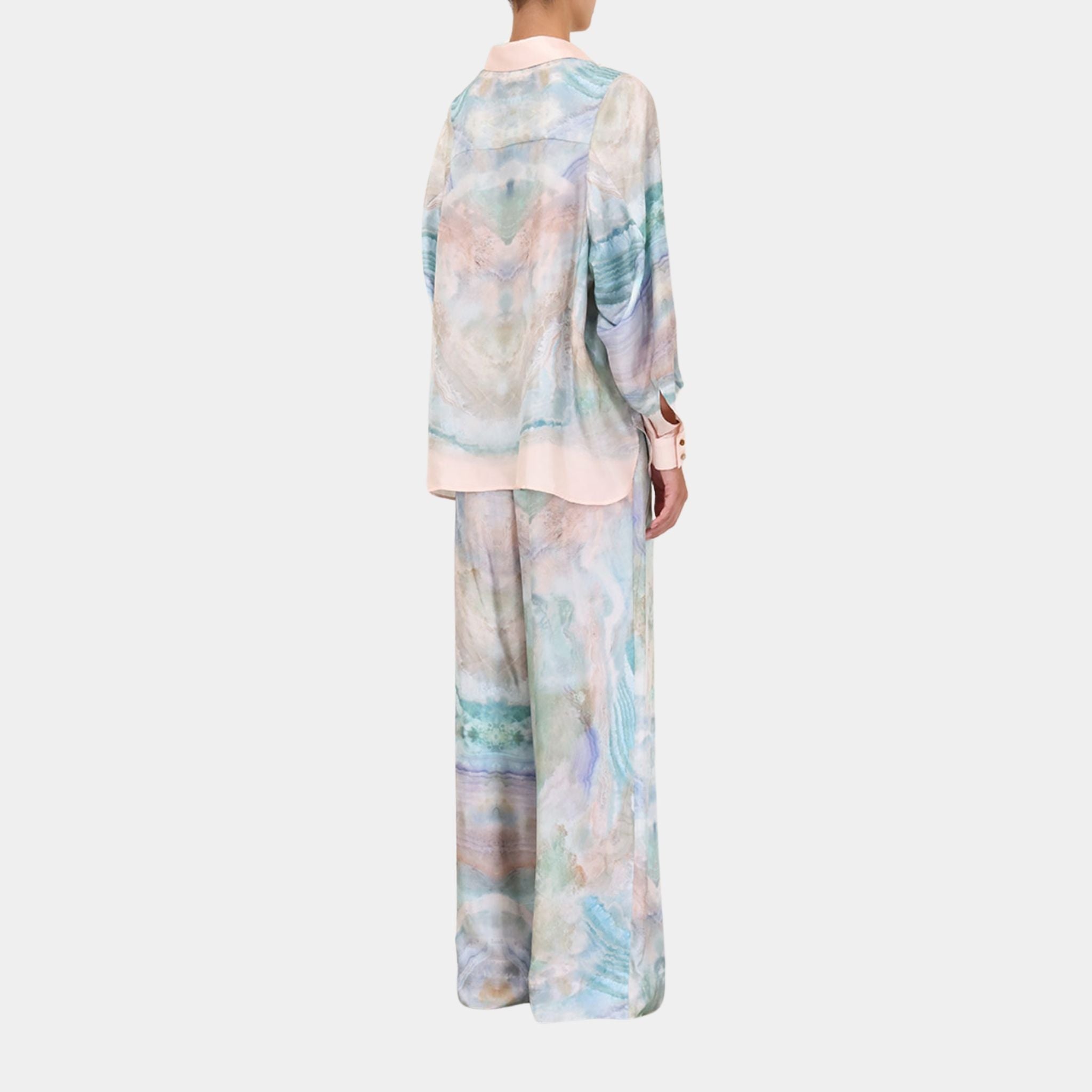 Zimmermann Illuminate Relaxed Shirt, Model, Back