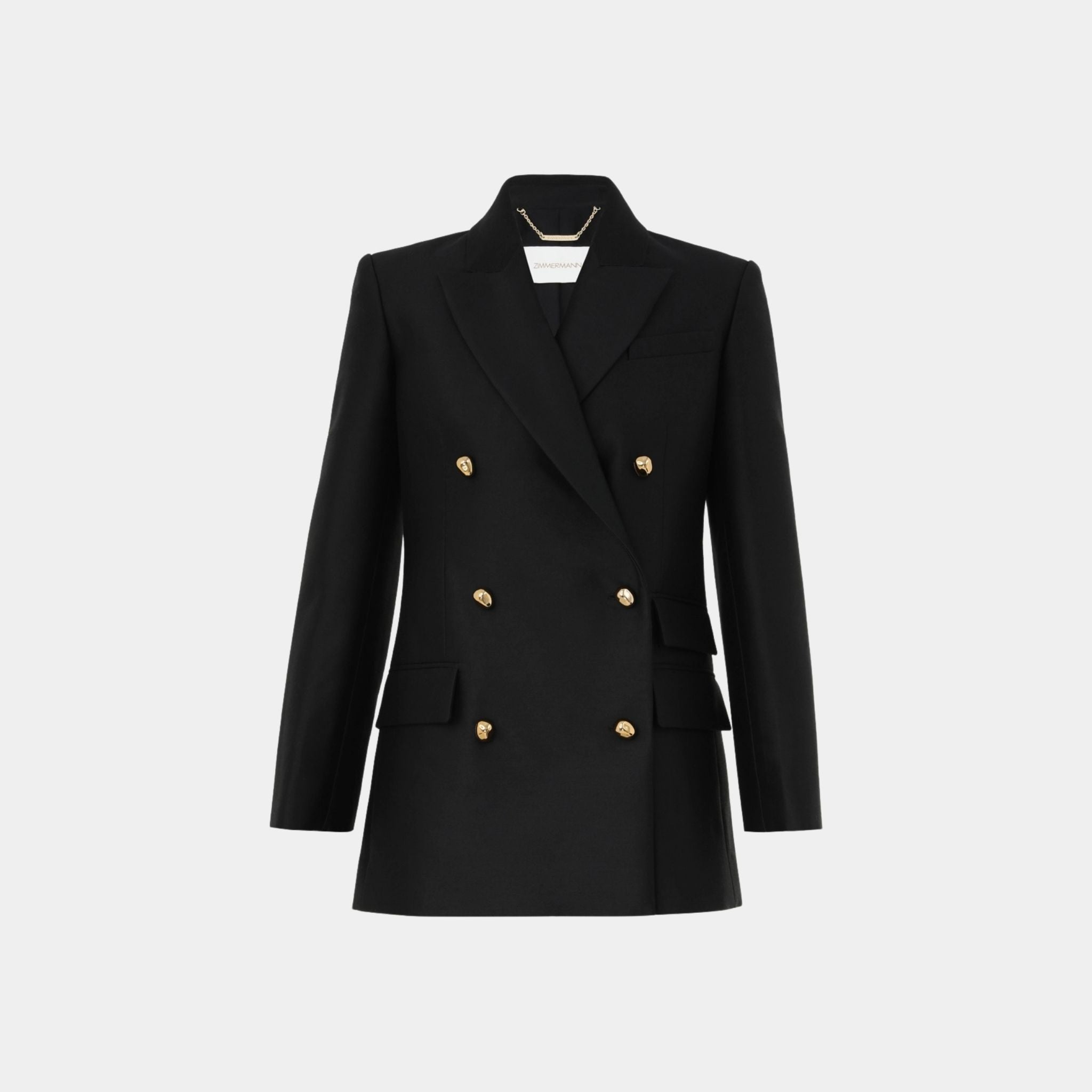 Zimmermann Illuminate Tailored Jacket, Black, Front