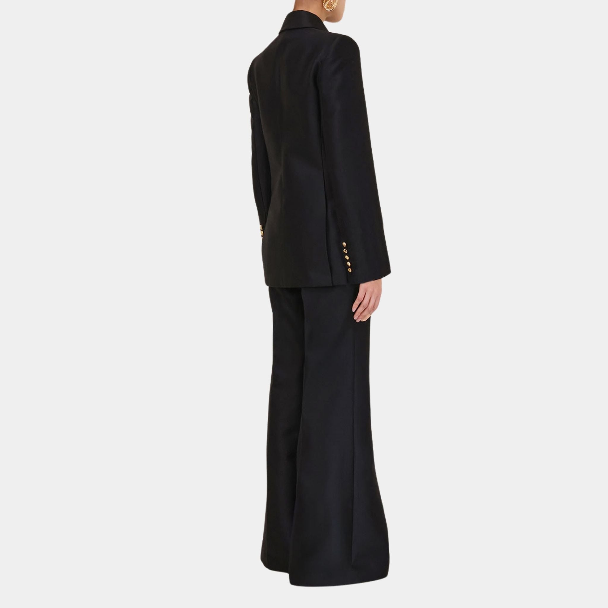 Zimmermann Illuminate Tailored Jacket, Black, Model, Back