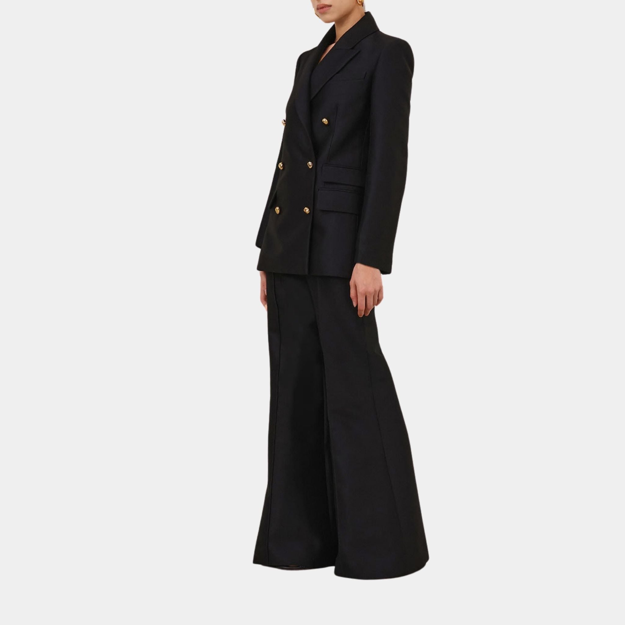Zimmermann Illuminate Tailored Jacket, Black, Model, Front