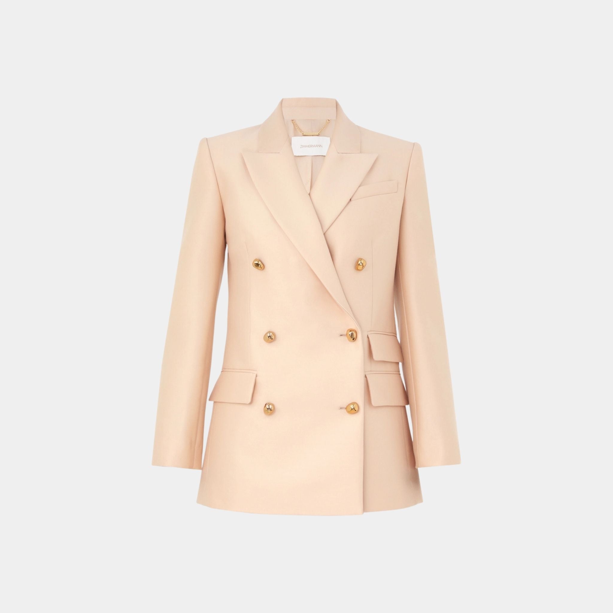 Zimmermann Illuminate Tailored Jacket, Macadamia, Front