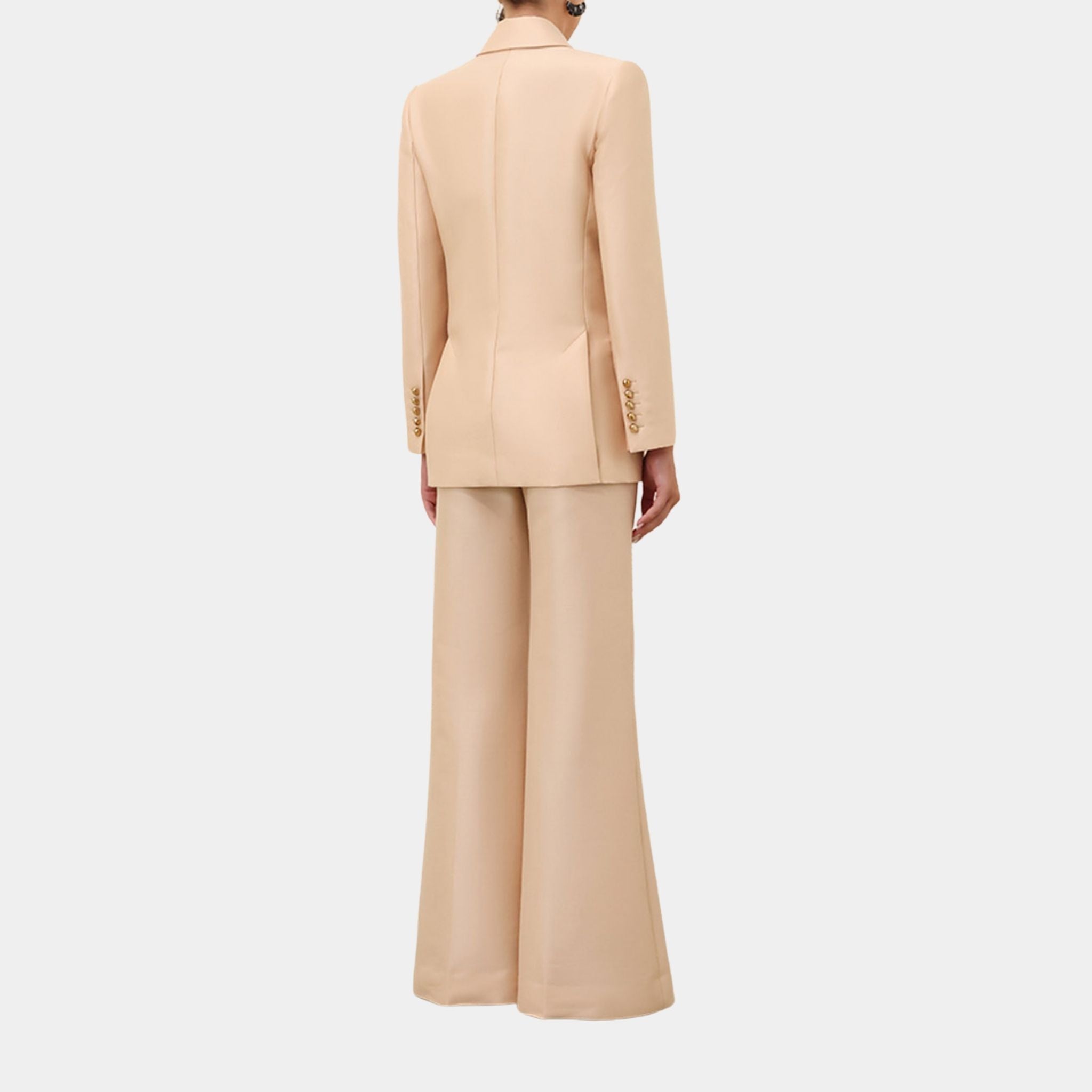 Zimmermann Illuminate Tailored Jacket, Macadamia, Model, Back