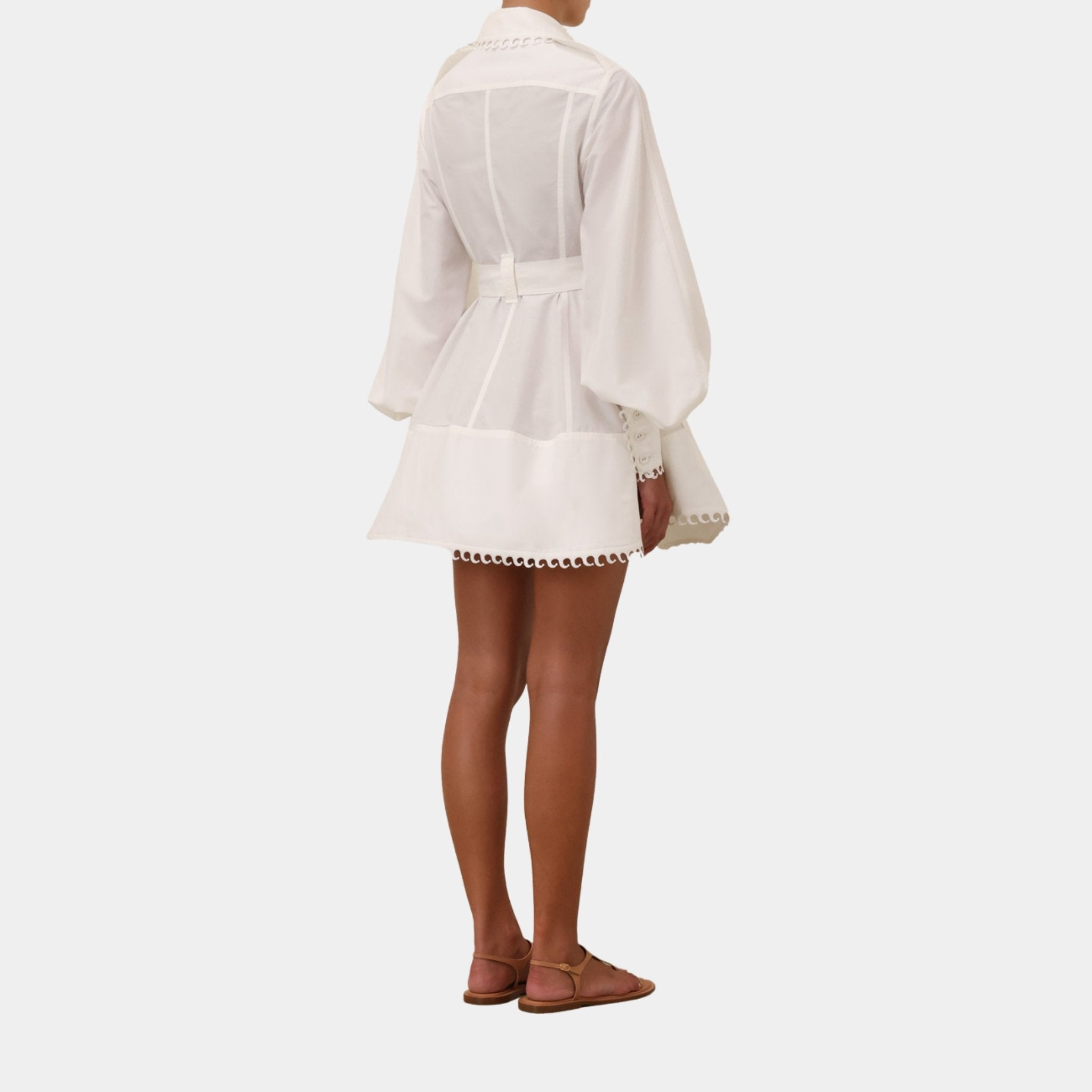 Zimmermann Illuminate Utility Mini Dress, Model, Back