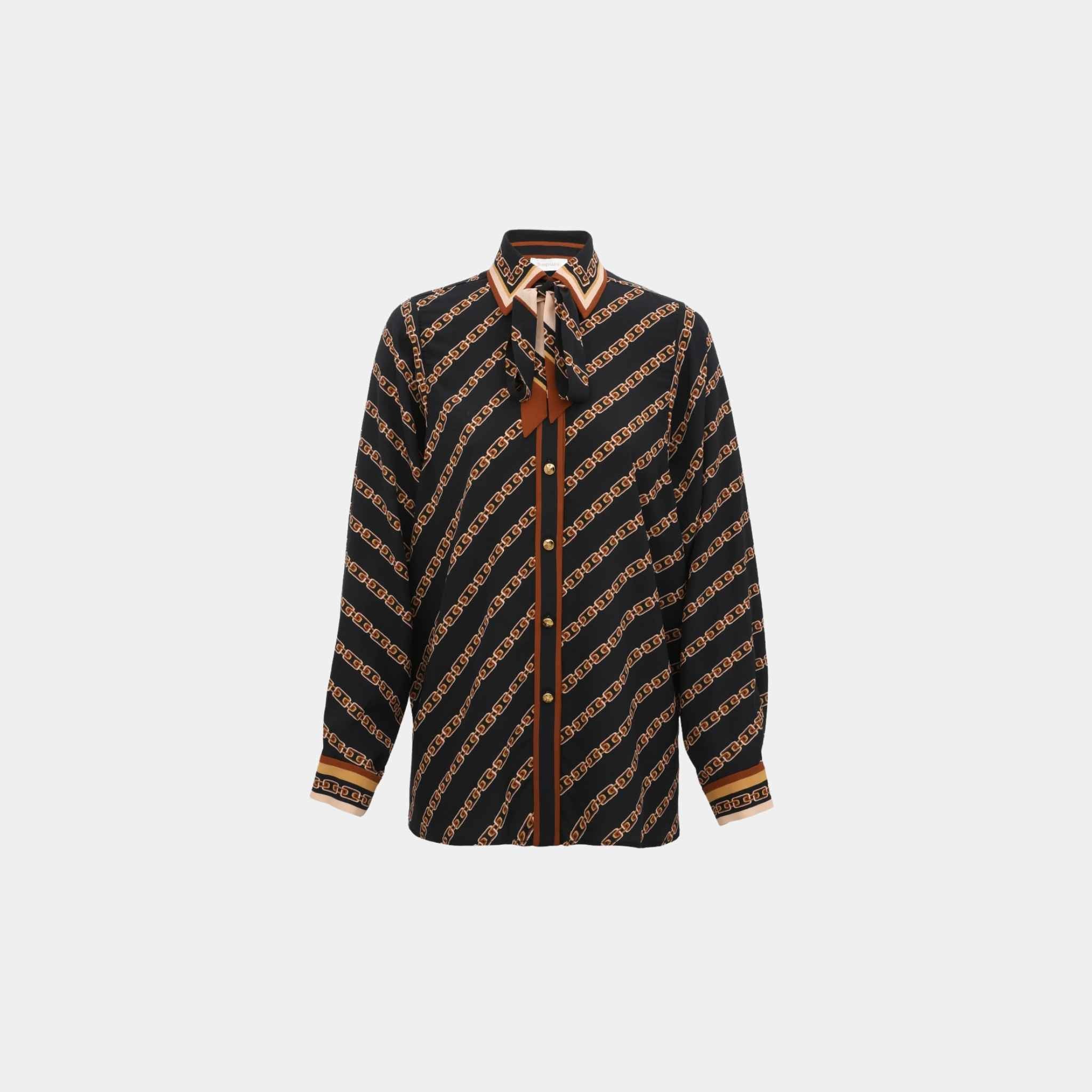 Zimmermann Relaxed Shirt, Black, Front