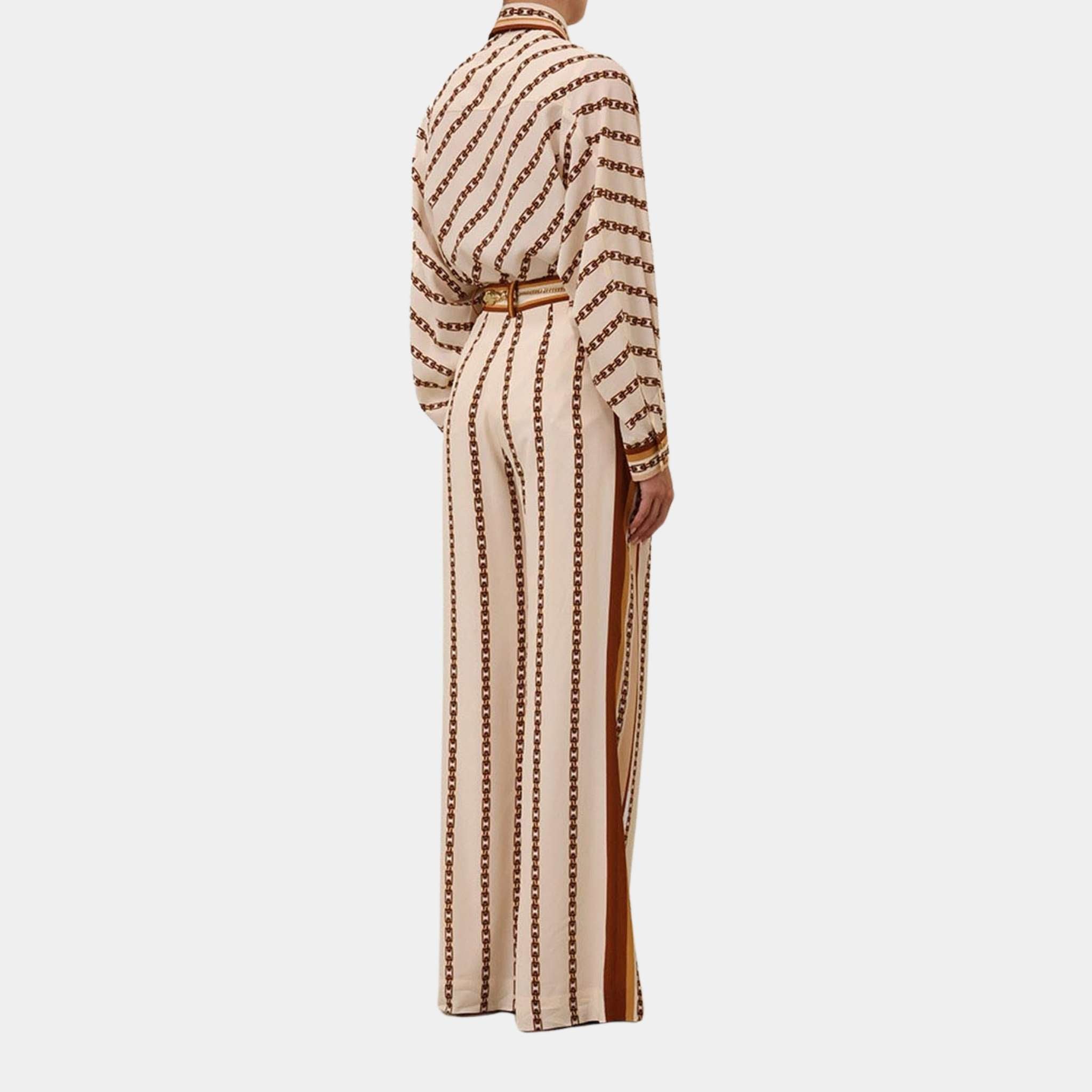 Zimmermann Relaxed Shirt, Cream, Model, Back