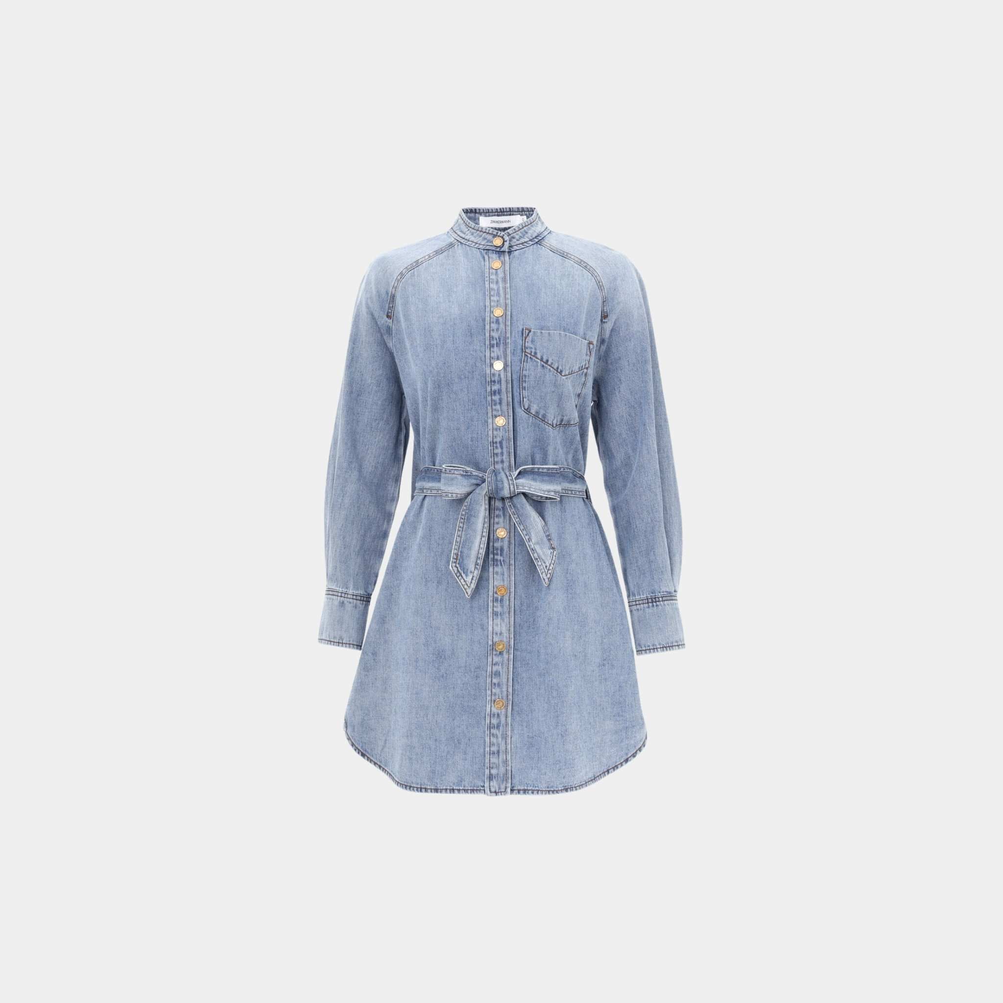 Zimmermann Scoop Denim Dress, Front
