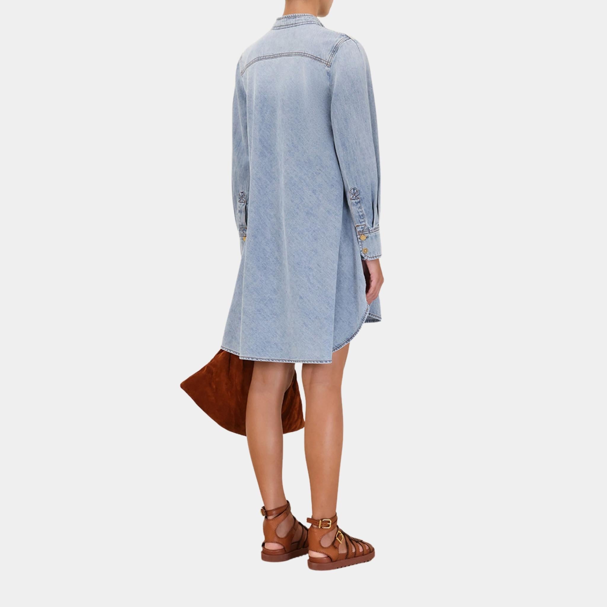 Zimmermann Scoop Denim Dress, Model, Back