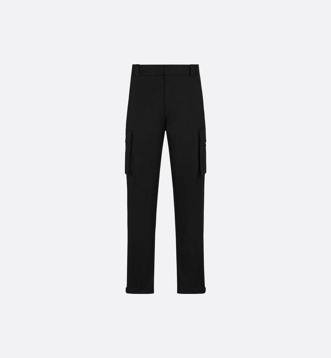 Cargo Pants Black Stretch Cotton Gabardine