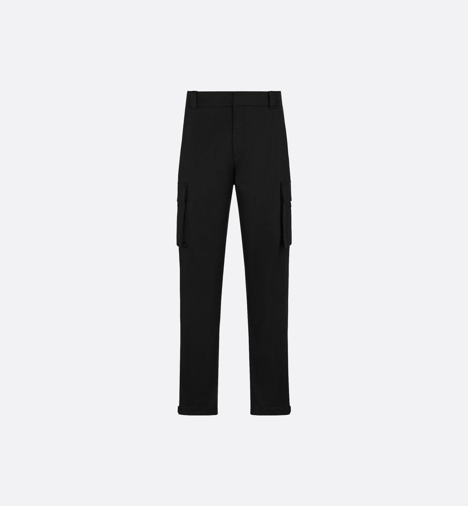 Cargo Pants Black Stretch Cotton Gabardine