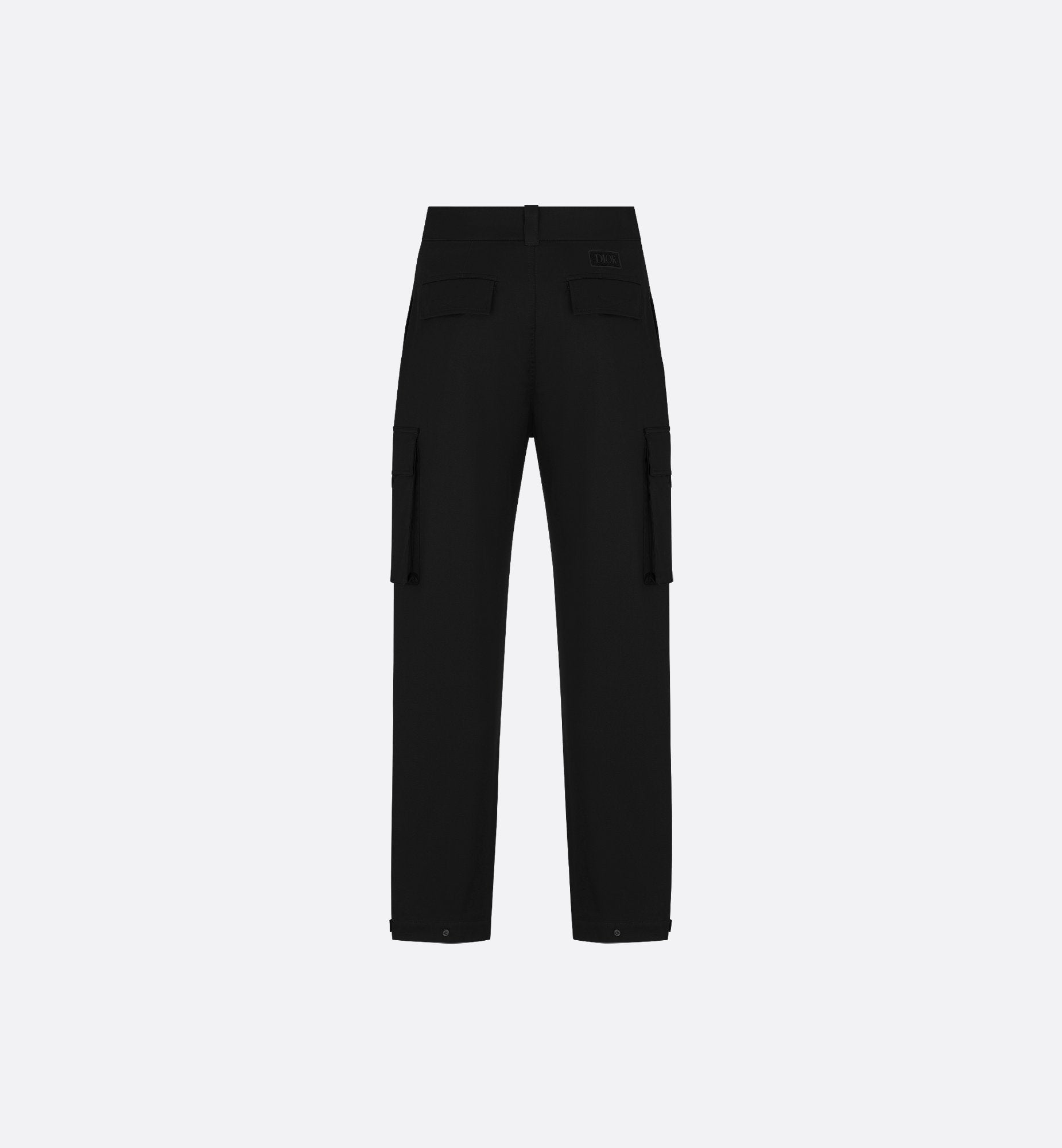 Cargo Pants Black Stretch Cotton Gabardine