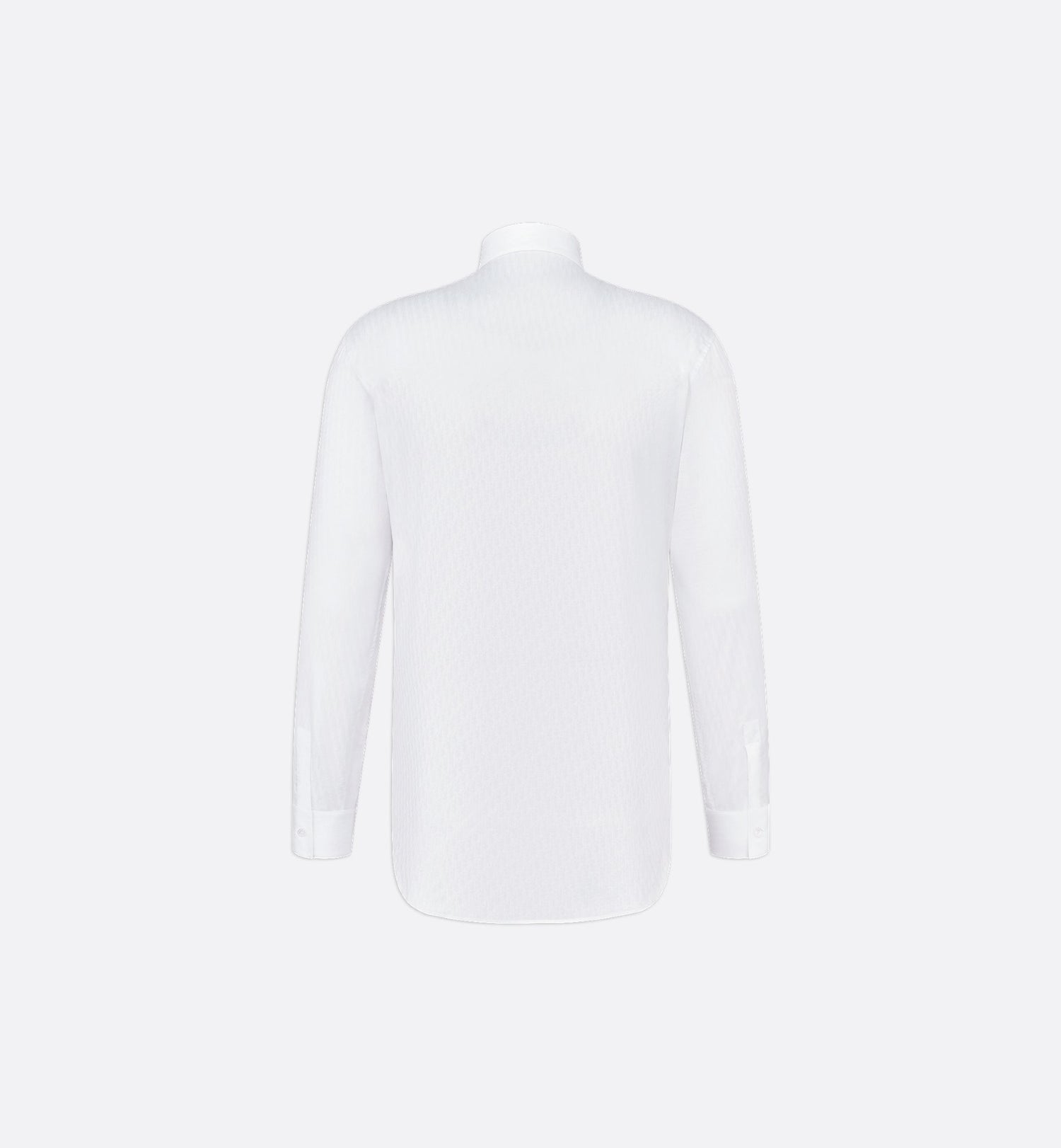 Oblique Shirt White Cotton Jacquard