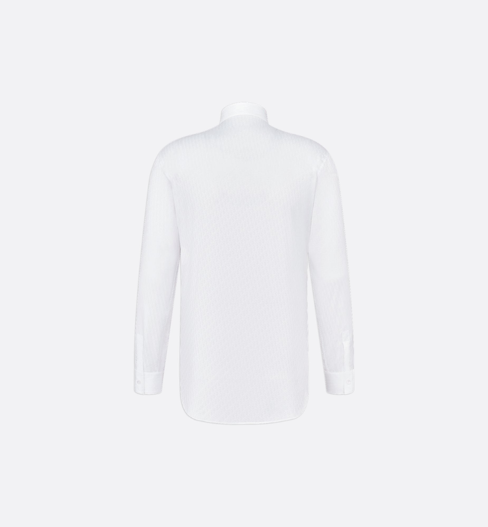 Oblique Shirt White Cotton Jacquard