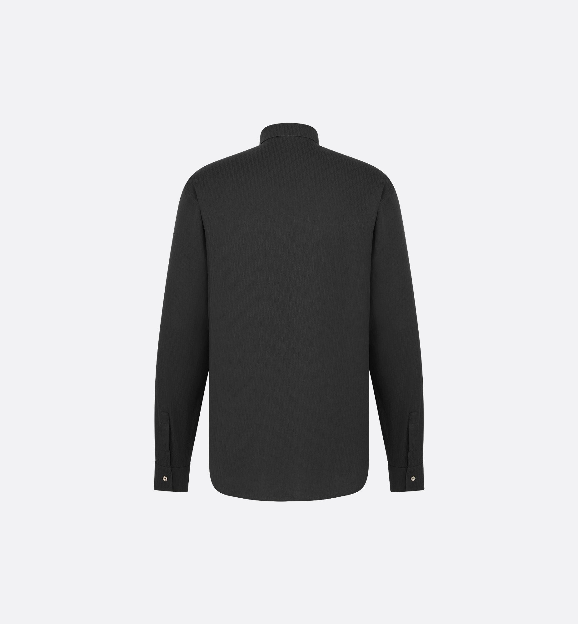 Oblique Shirt Black Cotton Jacquard