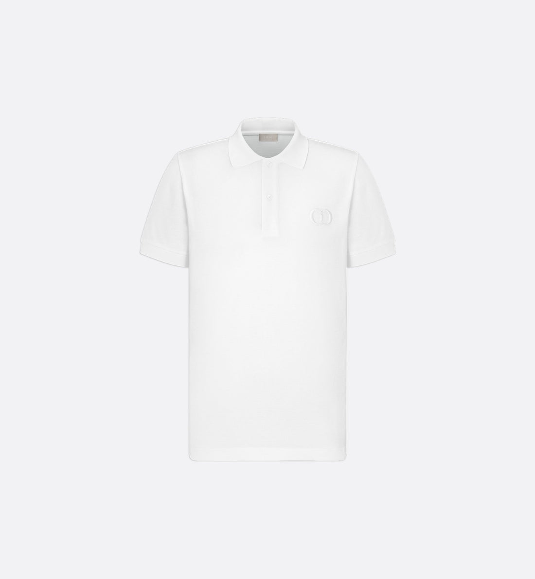 Cd Icon Polo Shirt White Cotton Pique