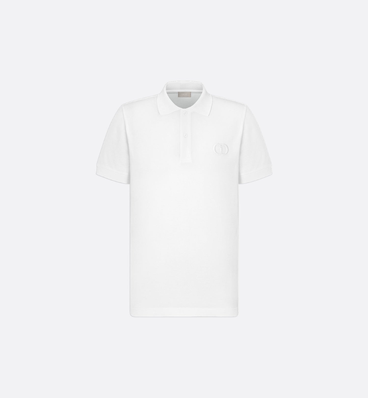 Cd Icon Polo Shirt White Cotton Pique