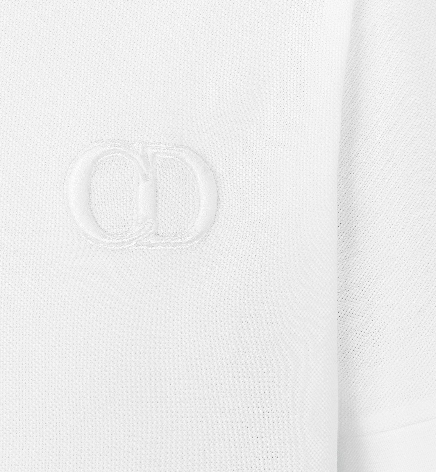 Cd Icon Polo Shirt White Cotton Pique