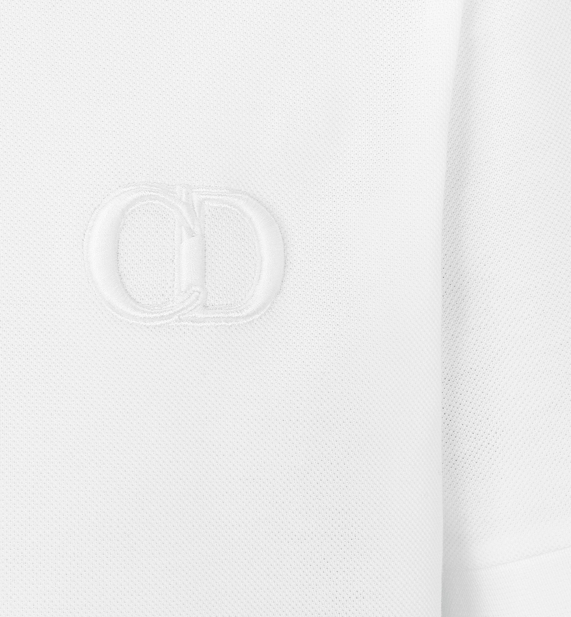 Cd Icon Polo Shirt White Cotton Pique