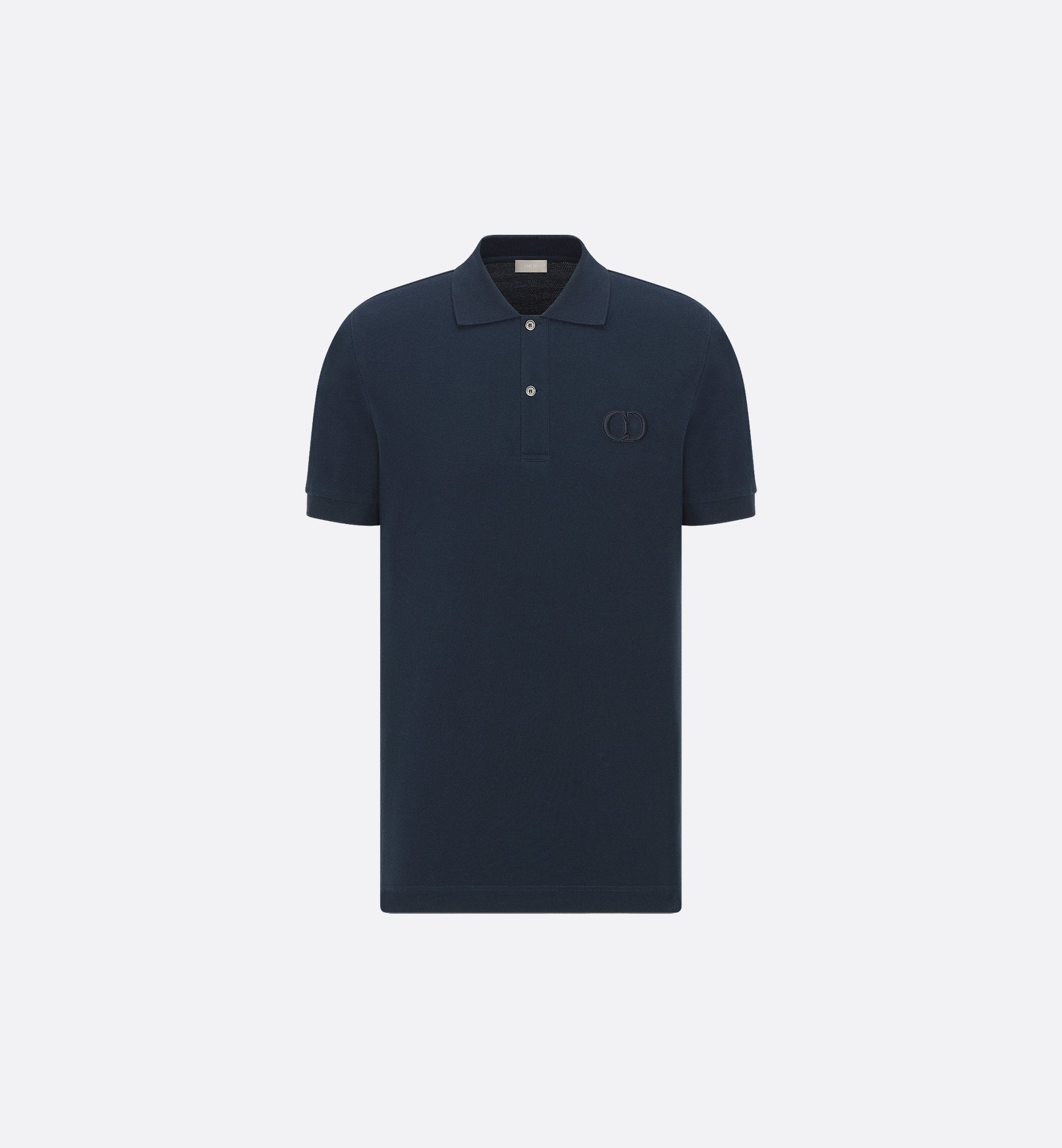 Cd Icon Polo Shirt Navy Blue Cotton Pique