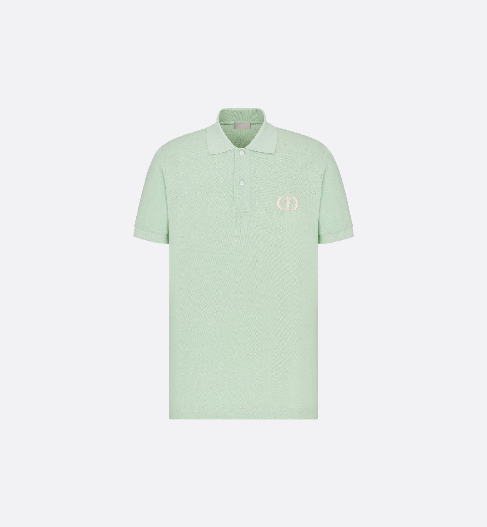 Cd Icon Polo Shirt Green Cotton Pique