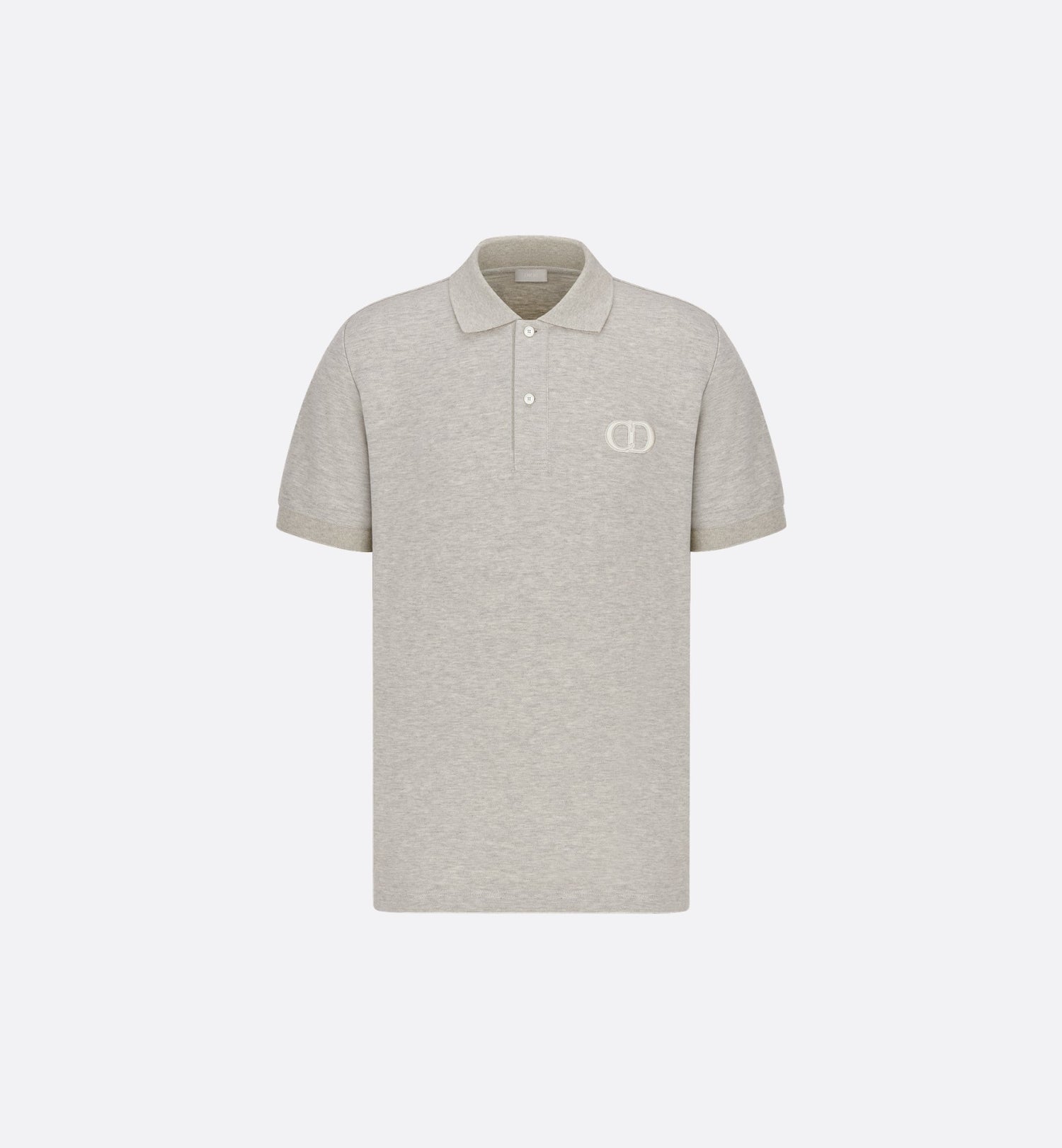 Cd Icon Polo Shirt Gray Cotton Pique