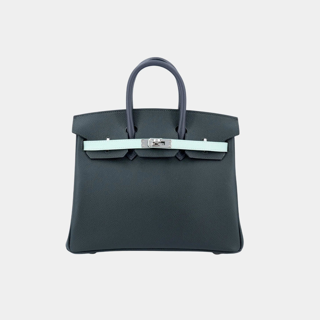 Birkin 25 Epsom Vert Fonce/ Vert Peppermint/ Ardoise PHW