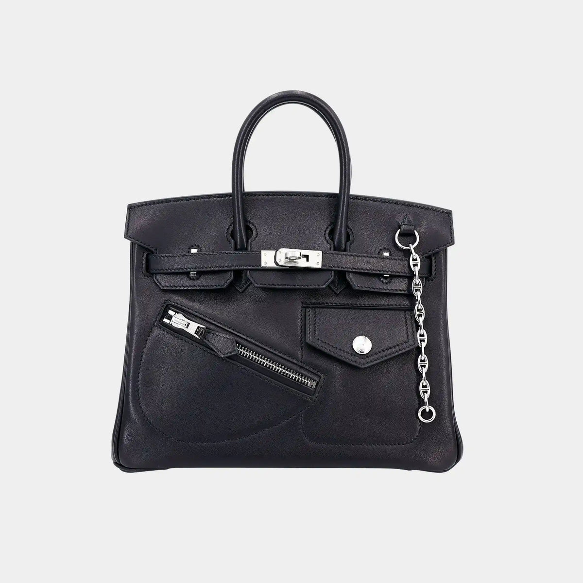 Birkin 25 Rock Limited Edition Volupto Calfskin Black PHW
