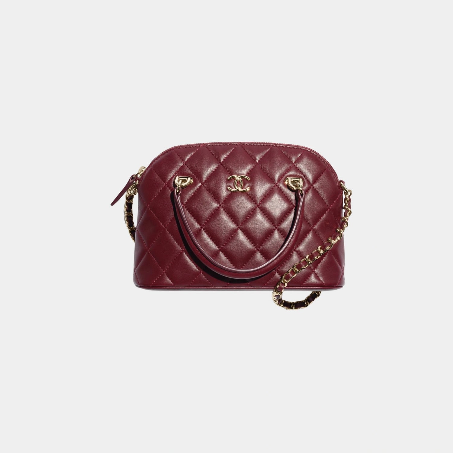 Clutch With Chain Lambskin