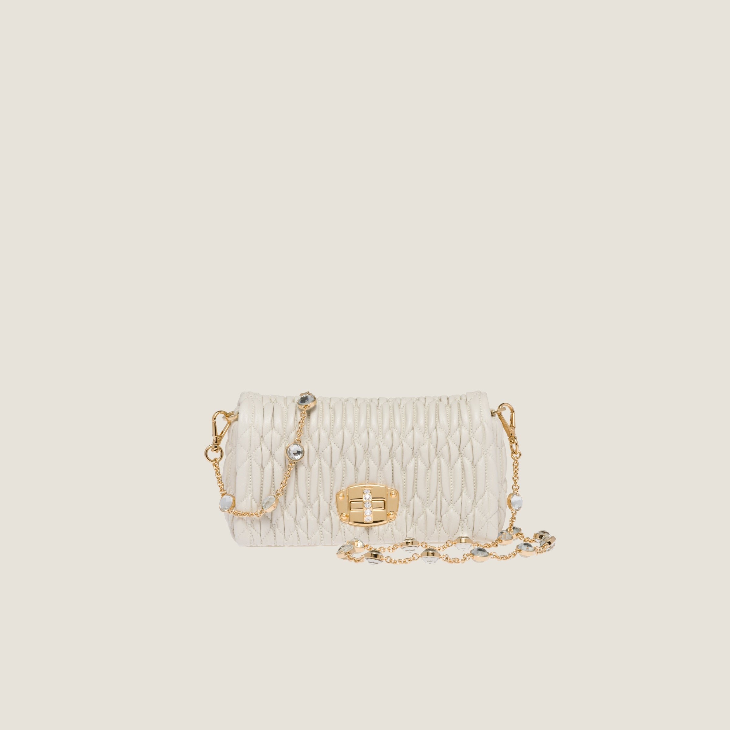 Miu Crystal nappa leather and crystal mini-bag