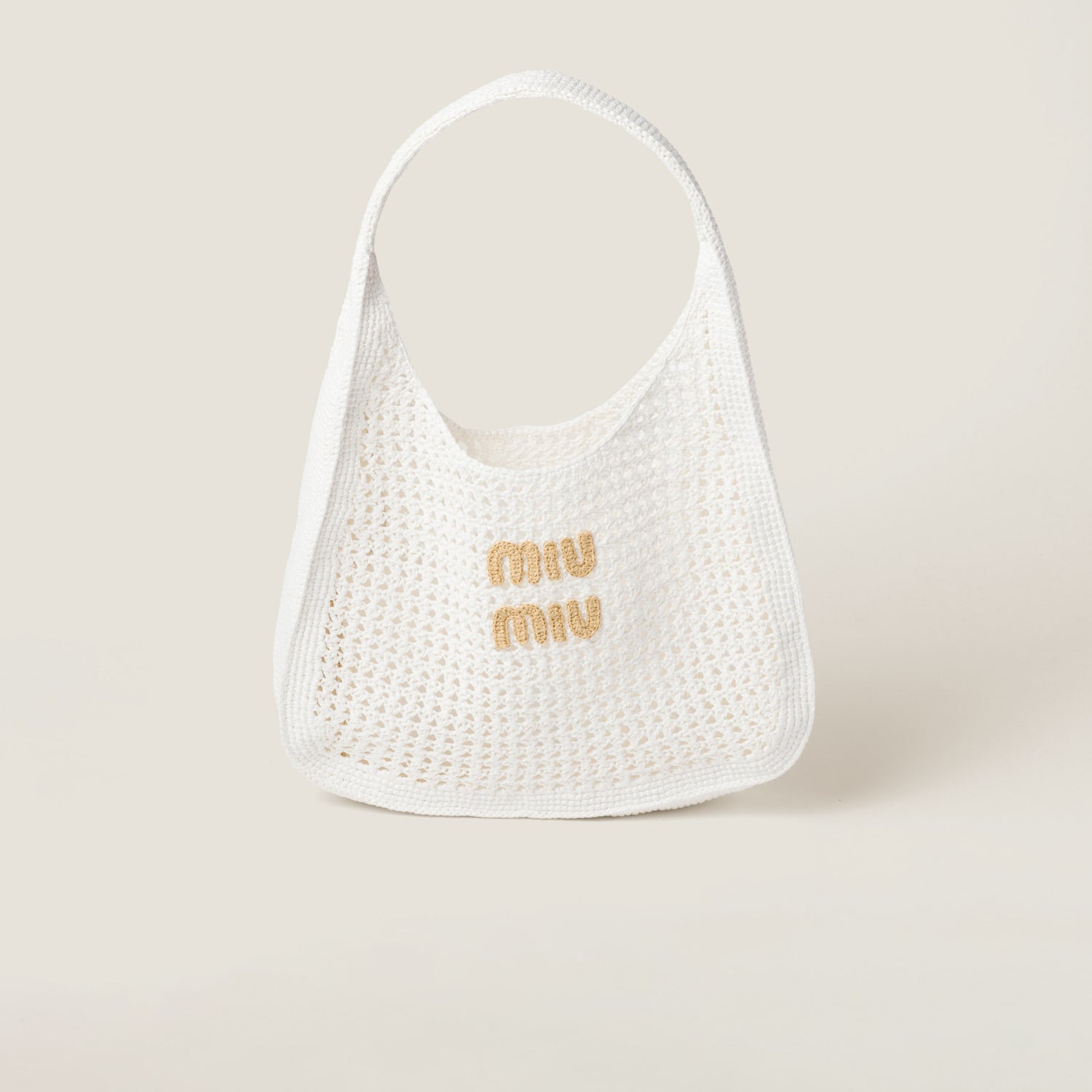 Woven fabric hobo bag