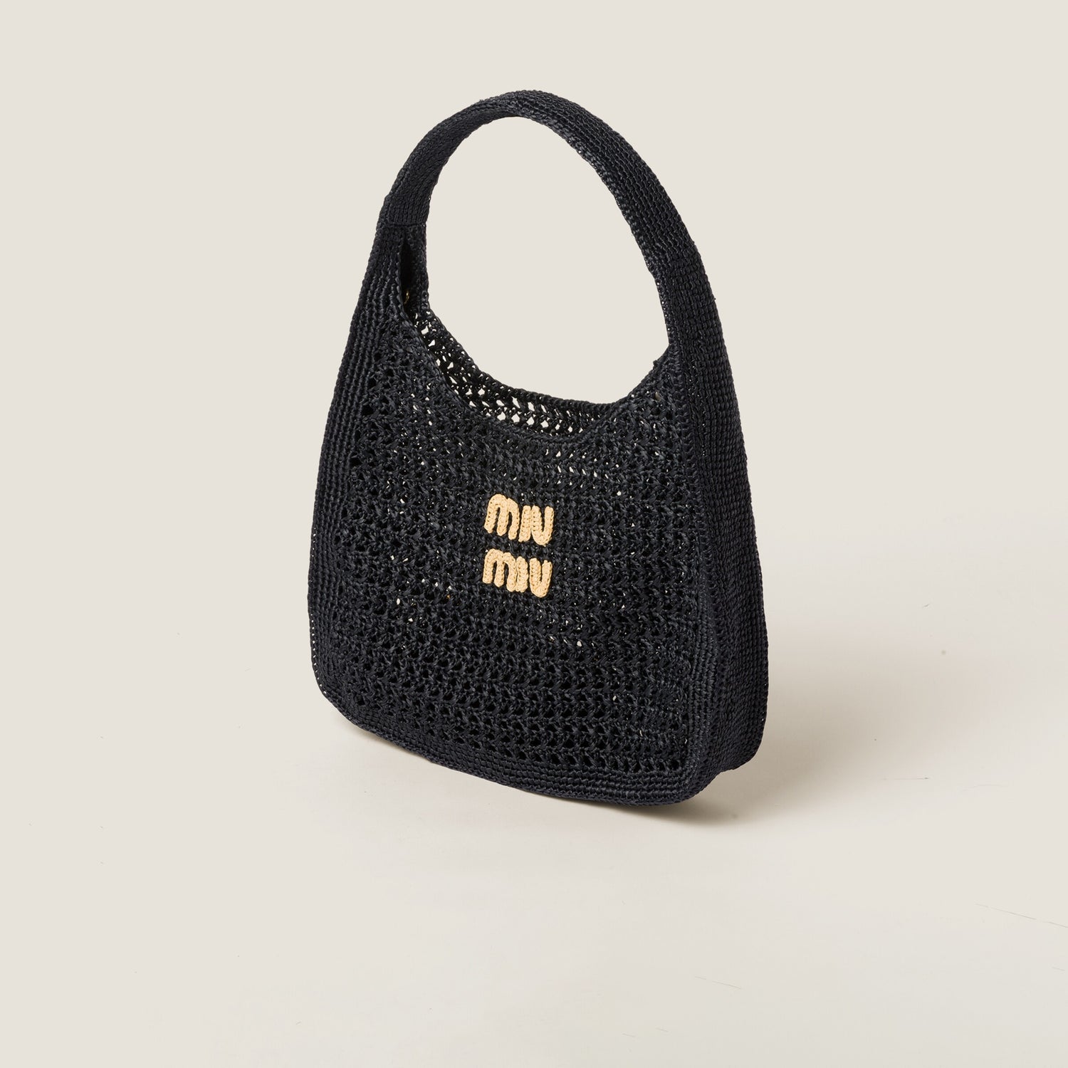 Woven fabric hobo bag