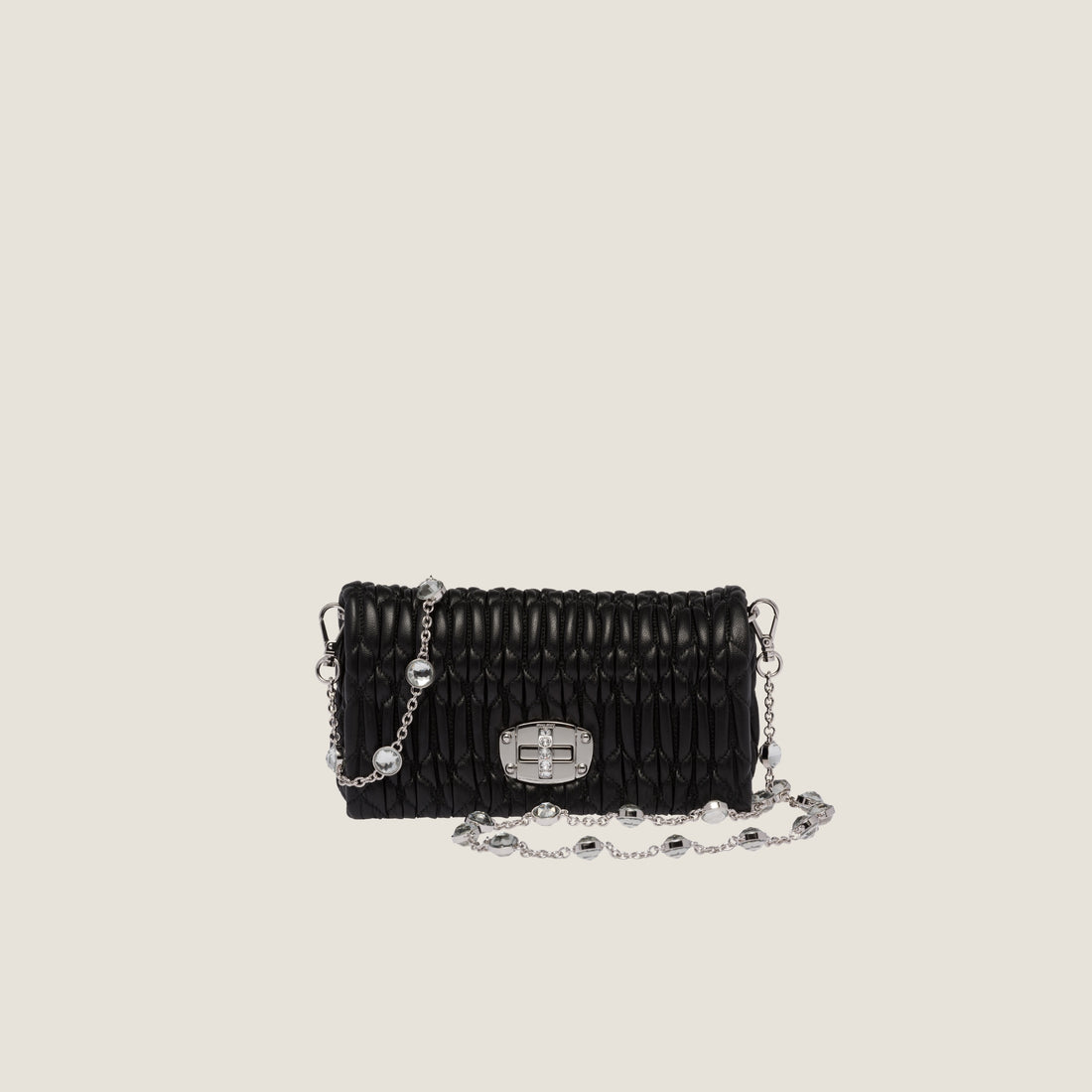 Miu Crystal nappa leather and crystal mini-bag