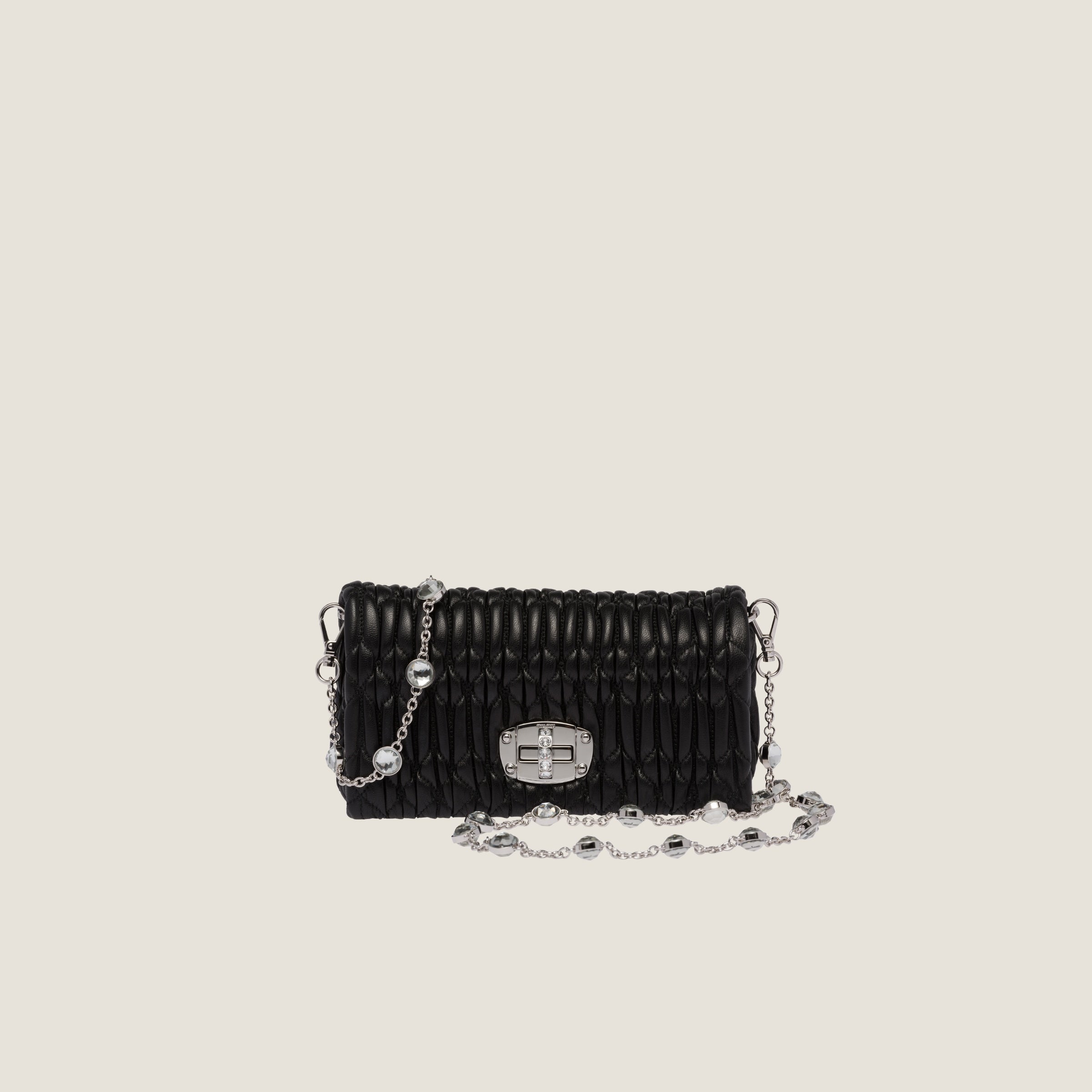 Miu Crystal nappa leather and crystal mini-bag