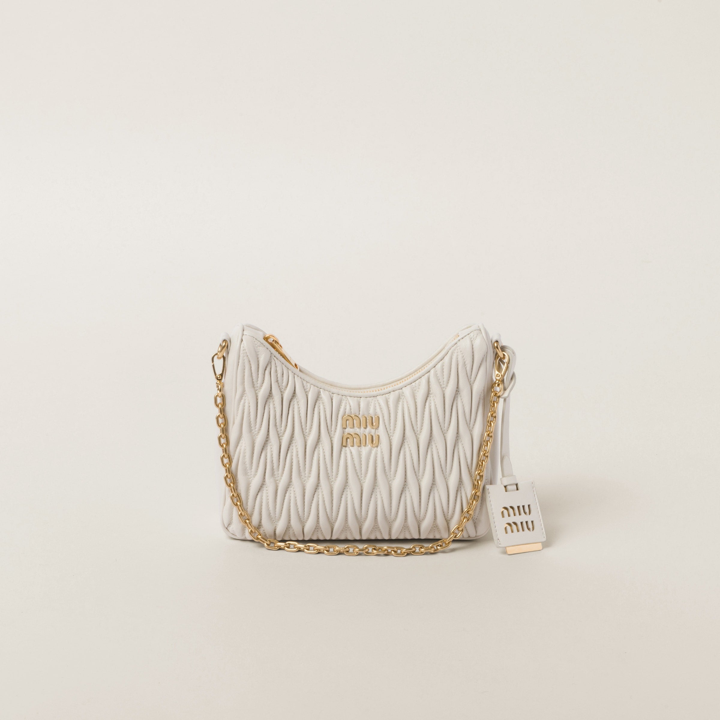 Matelassé nappa leather shoulder bag