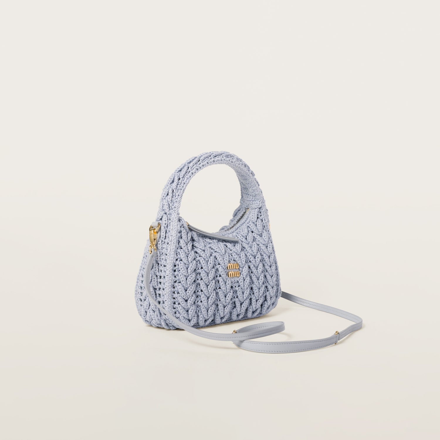 Wander woven cotton hobo bag