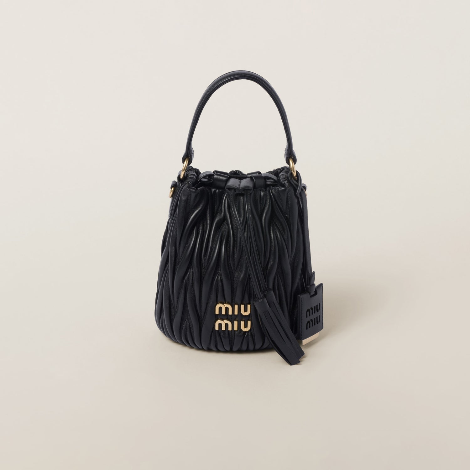 Matelassé Nappa Leather Bucket Bag