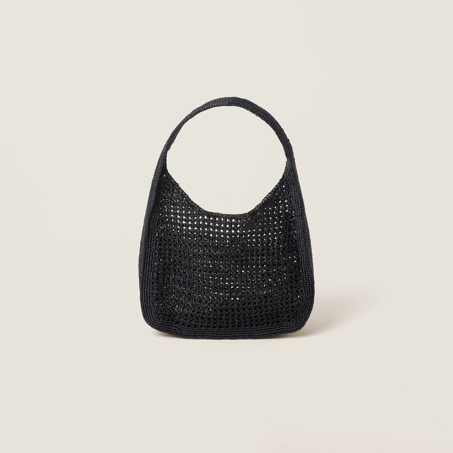 Woven fabric hobo bag