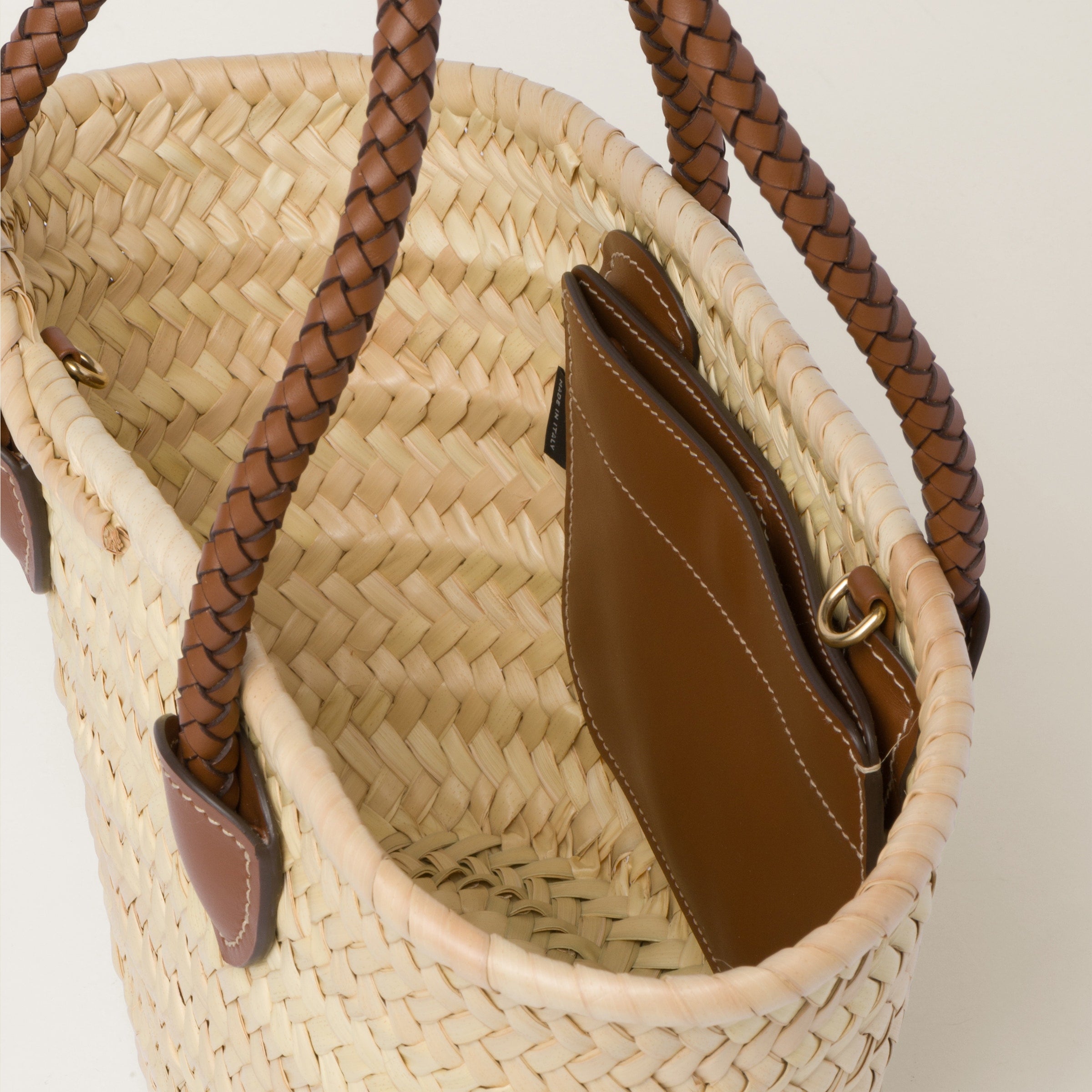 Woven fabric tote bag