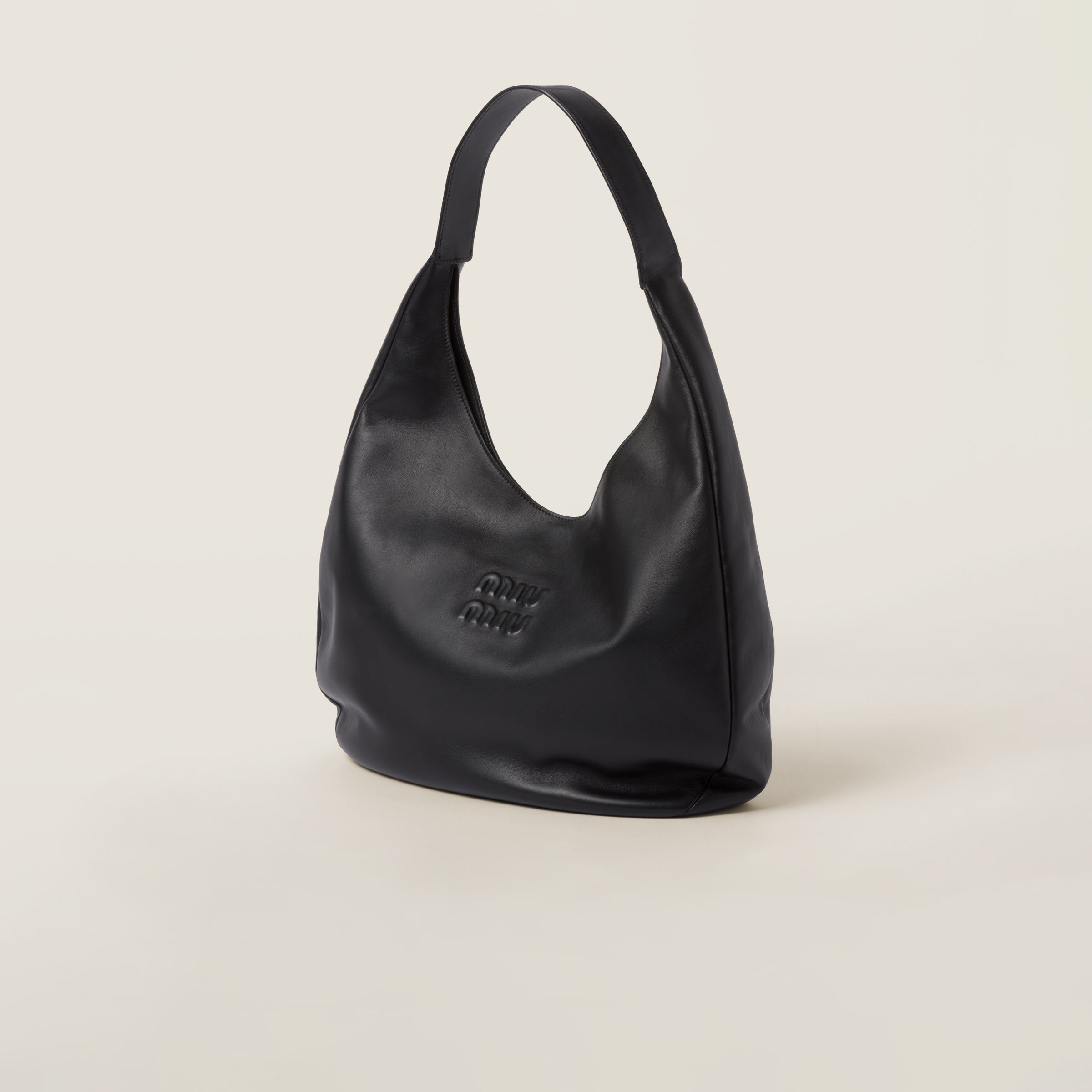 Leather hobo bag