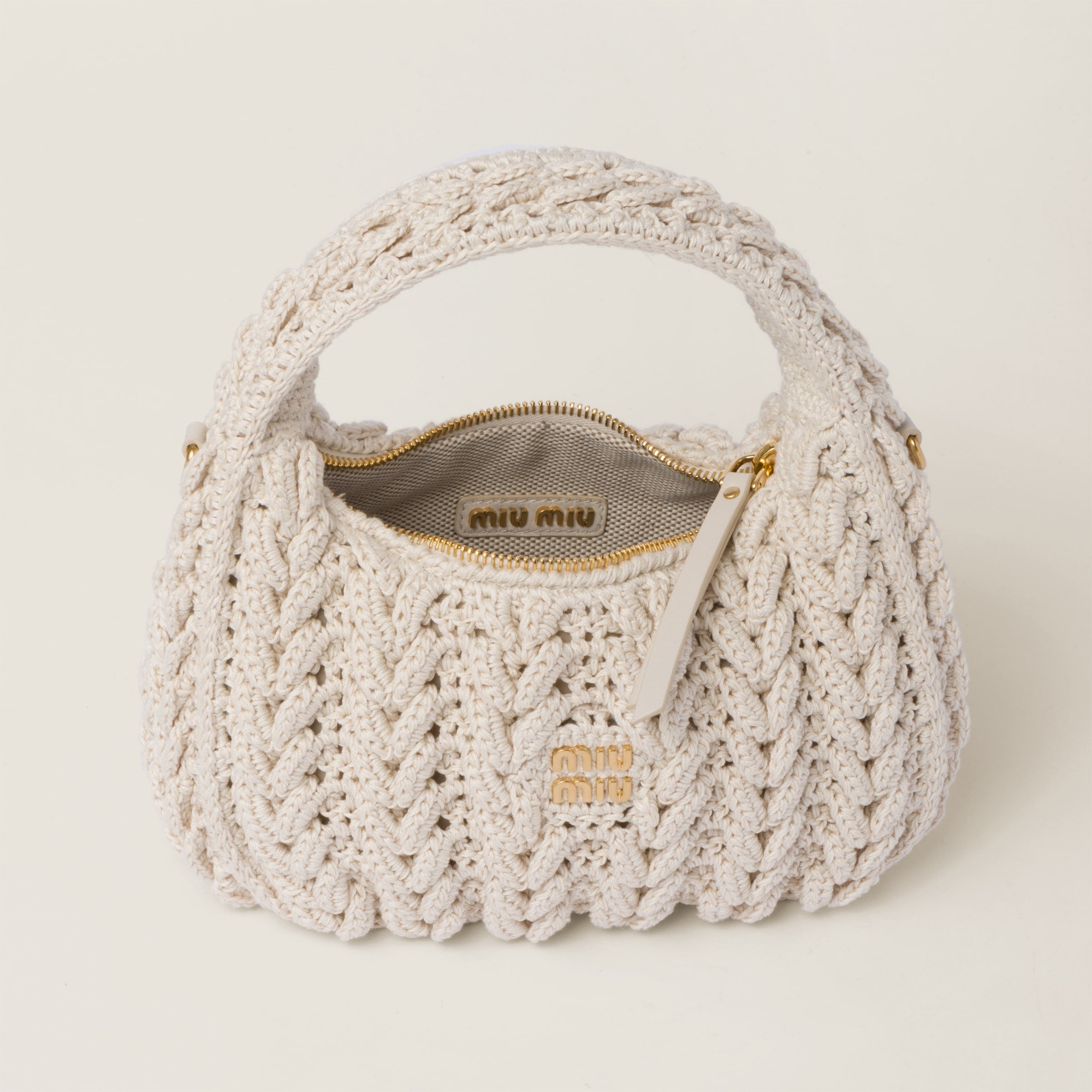 Wander woven cotton hobo bag